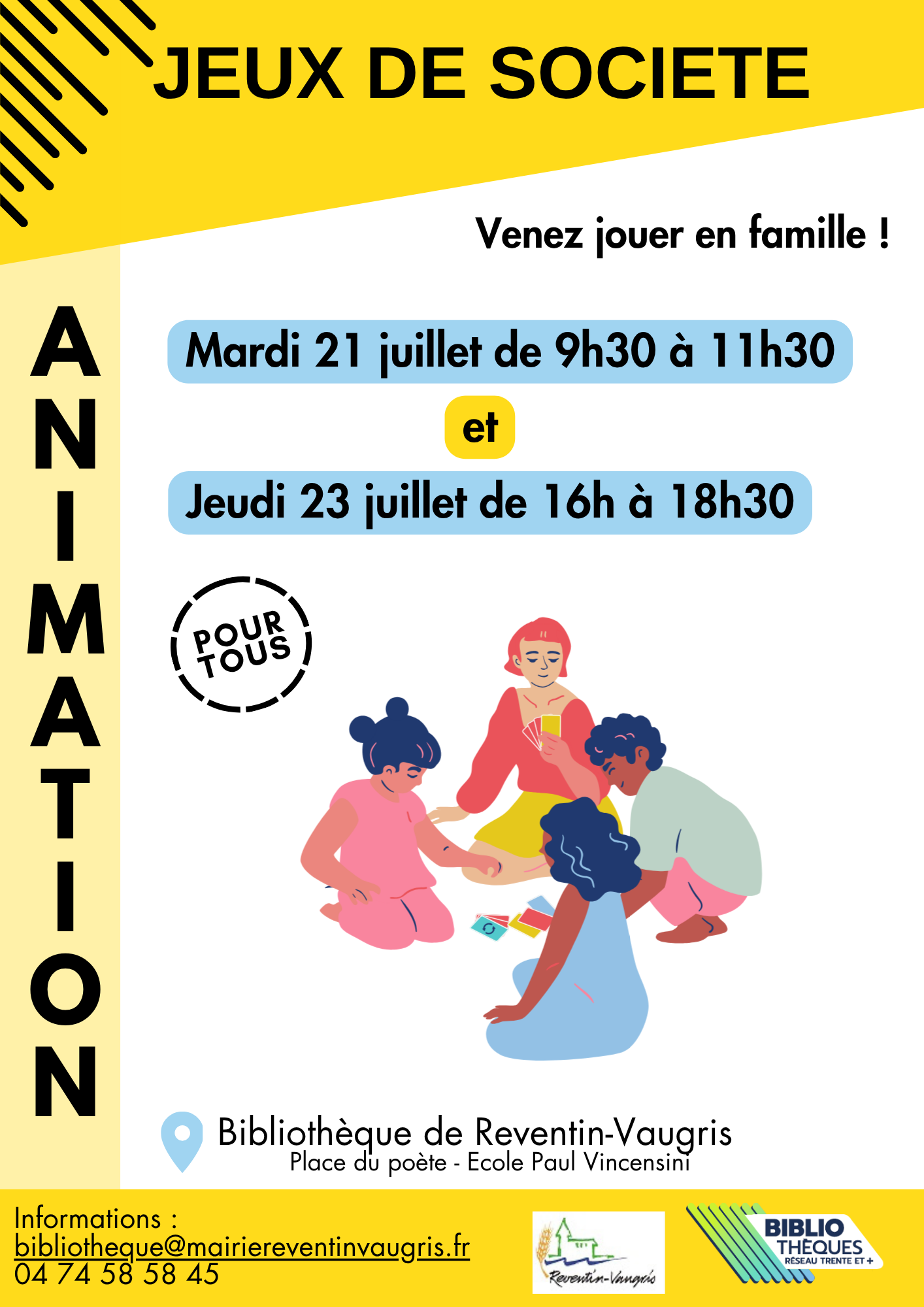 Affiche animation jeu
