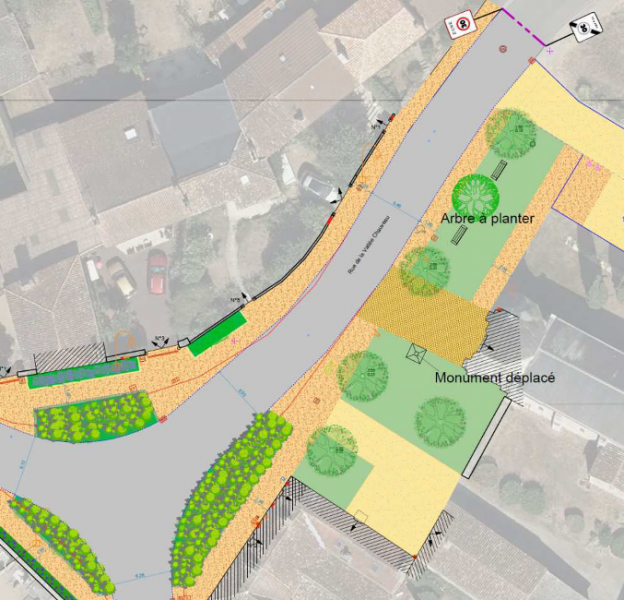 Plan aménagement carrefour (église)