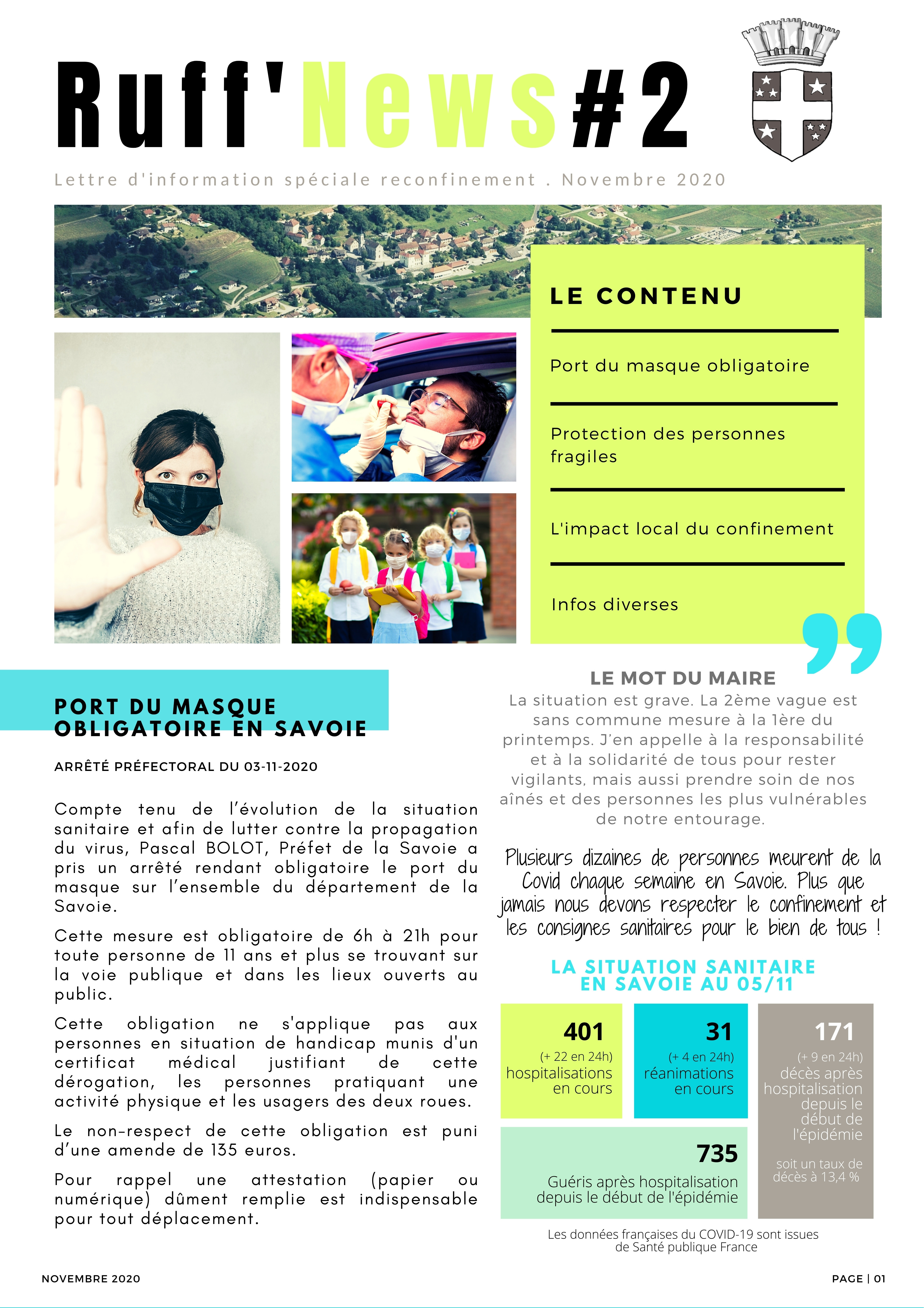 1ERE PAGE NEWSLETTER NOV 2020