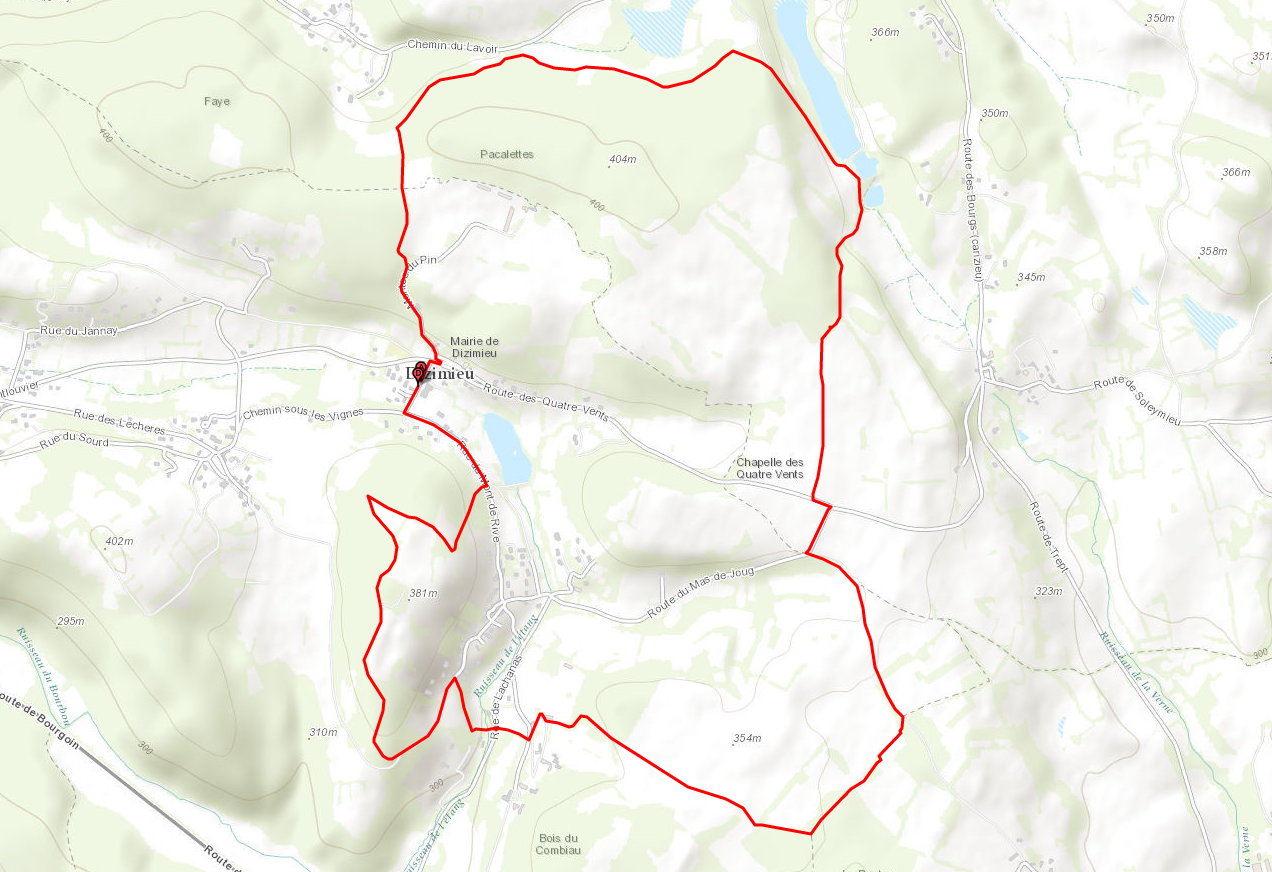Rando Dizmieu itinéraire Etang de Benetan.png