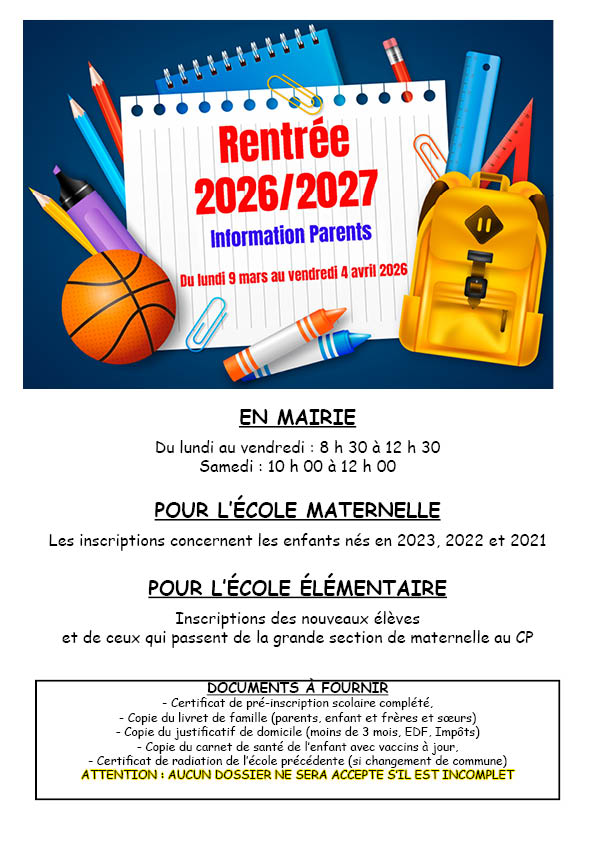 AFFICHE INSCRIPTIONS SCOLAIRES 2026 2027.jpg