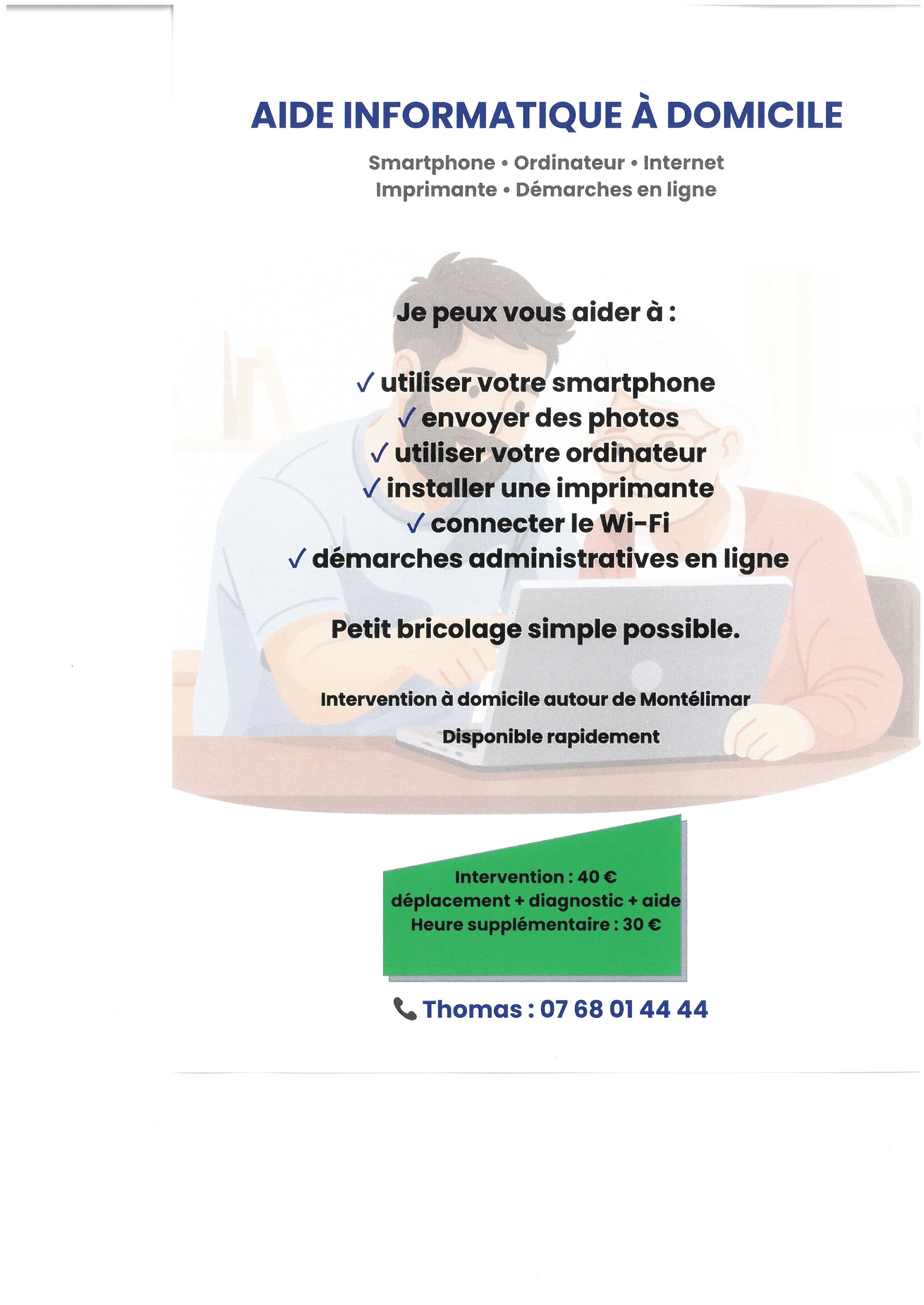 Aide informatique à domicile