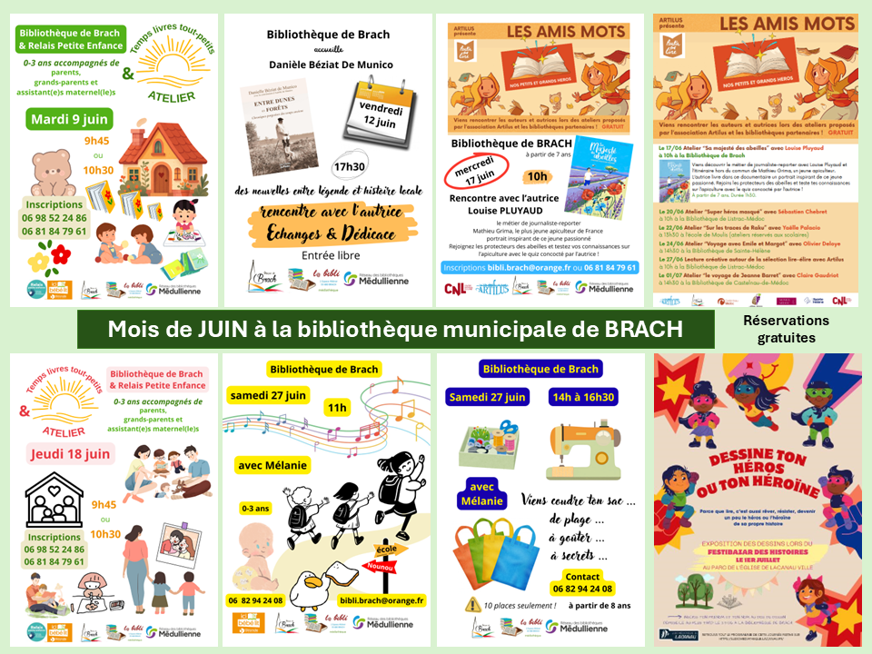 Animations du mois de JUIN 2026