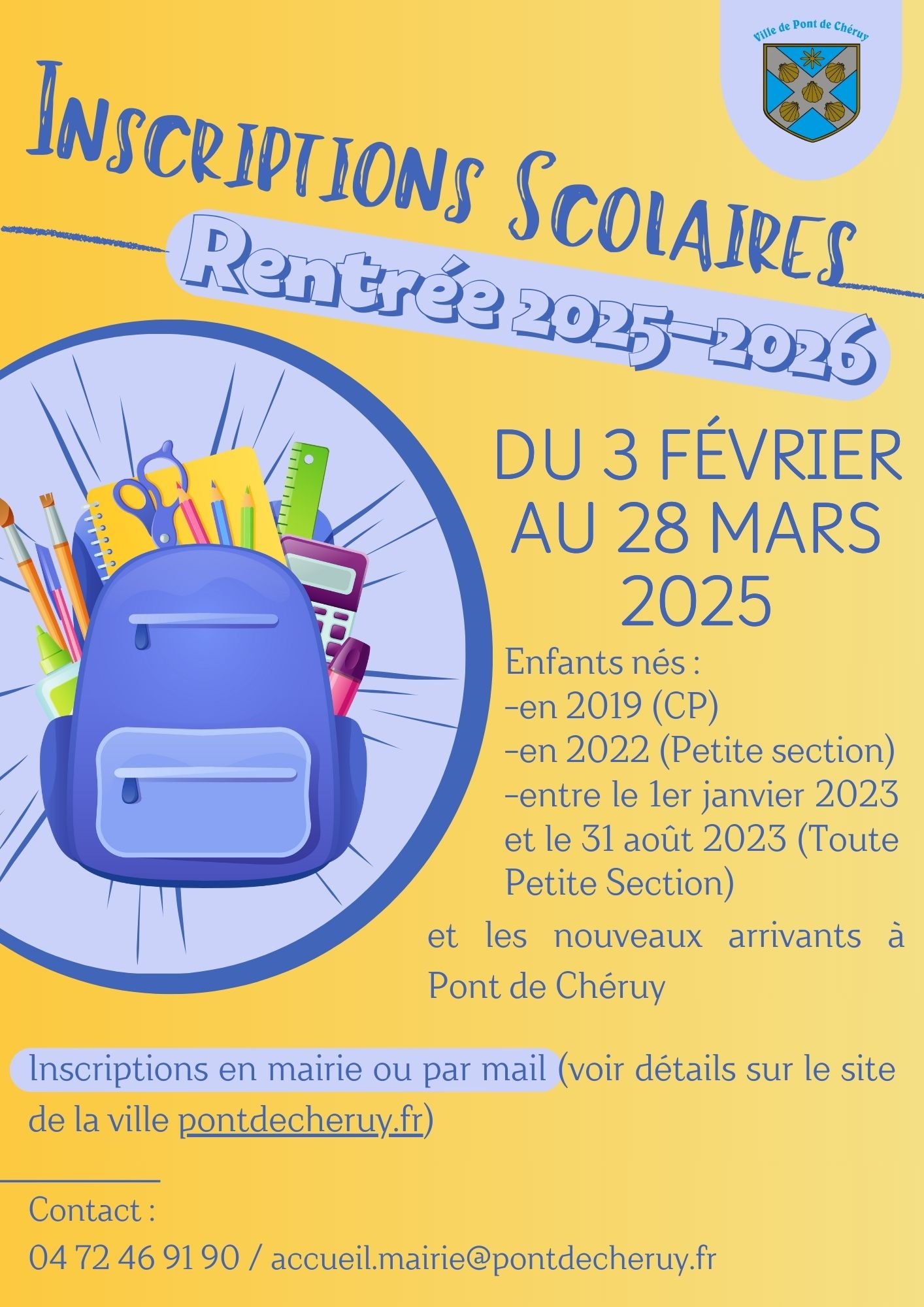 Affiche Inscriptions scolaires 2025.jpg