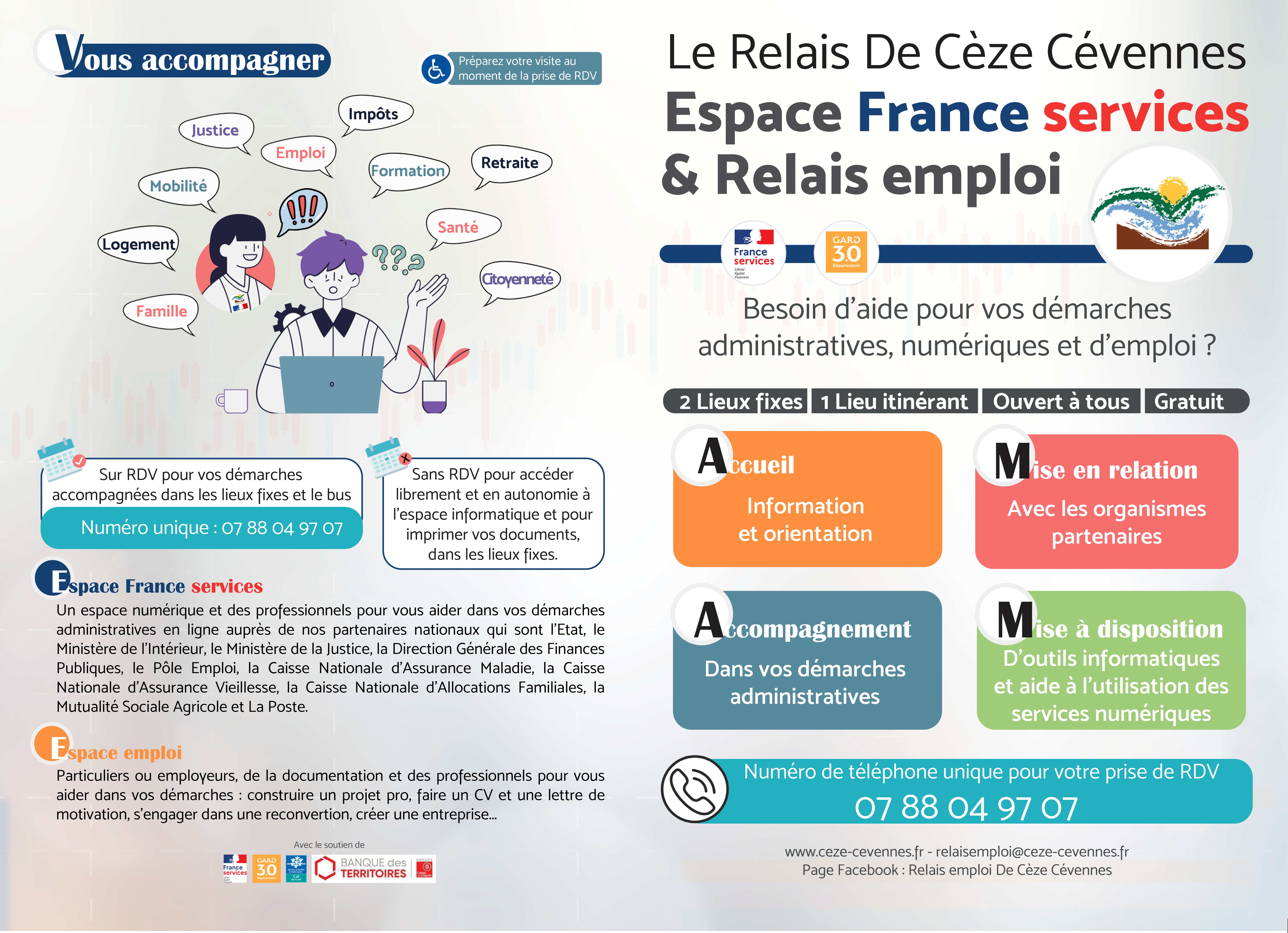 Flyer Espace France Service & Emploi - Recto