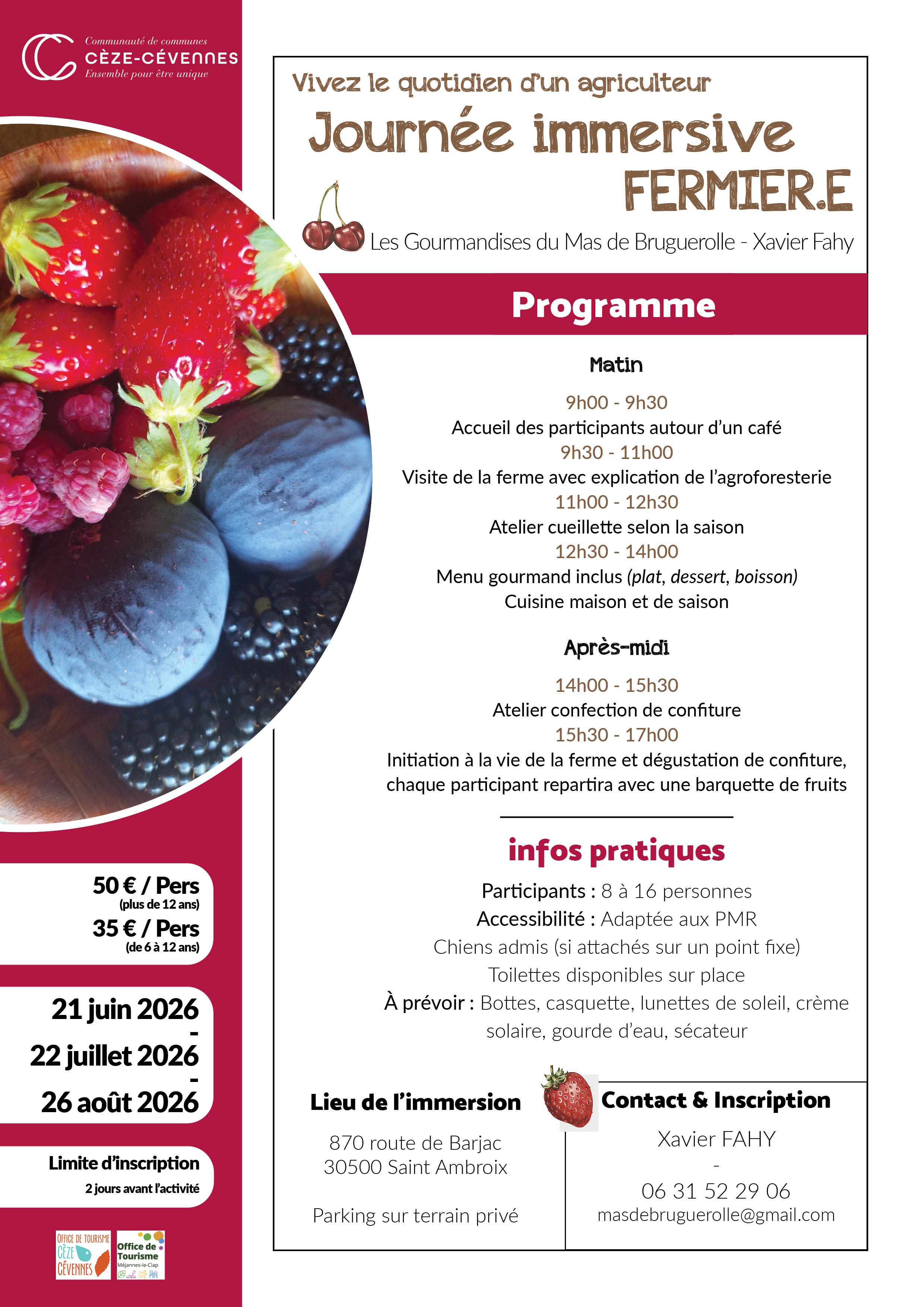 Flyer Les Gourmandises du Mas Bruguerolle - Xavier Fahy.jpg