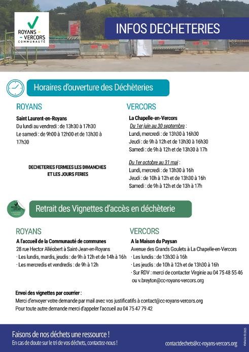 INFO DÉCHETERIE