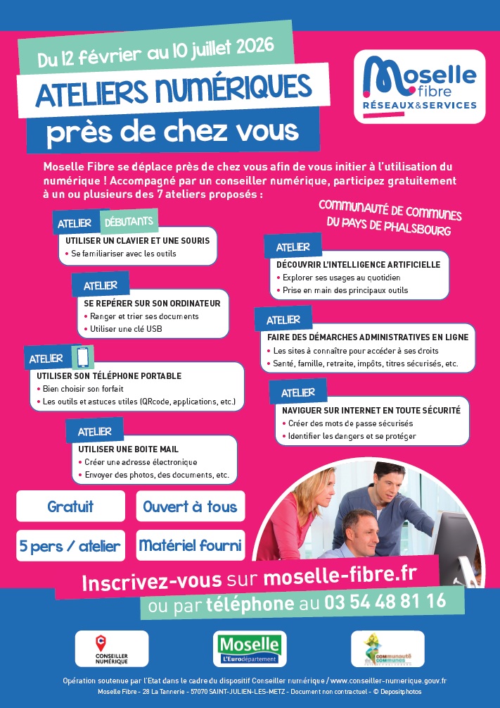 Les ateliers numériques organisés par Moselle Fibre reviennent !