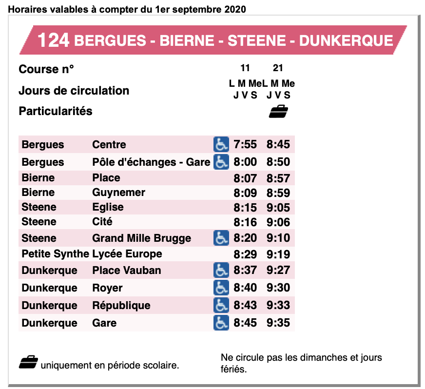 Ligne de bus ArcenCiel Commune de Steene