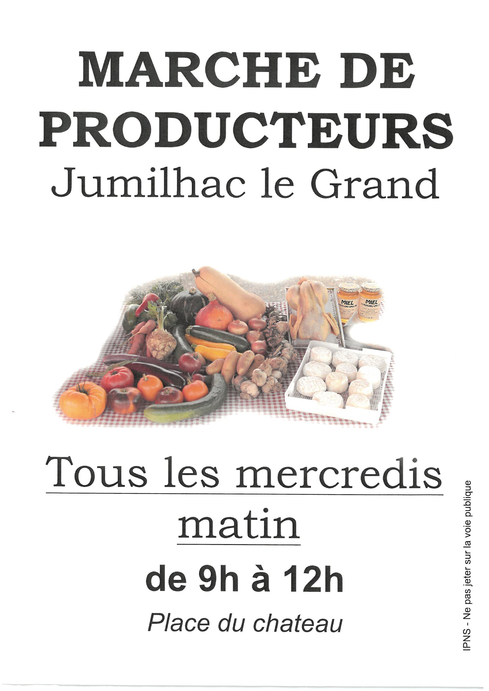 Le marché de producteurs de Jumilhac-le-Grand.