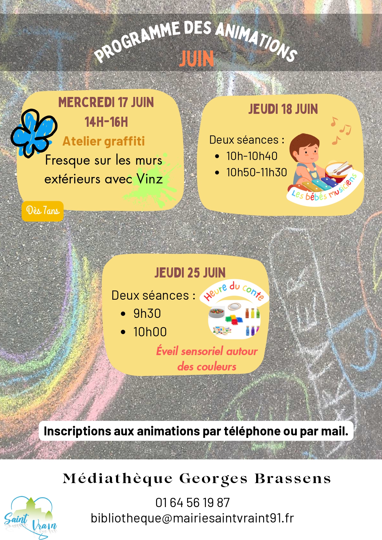 Programme des animations Juin - Bibliothèque Georges Brassens