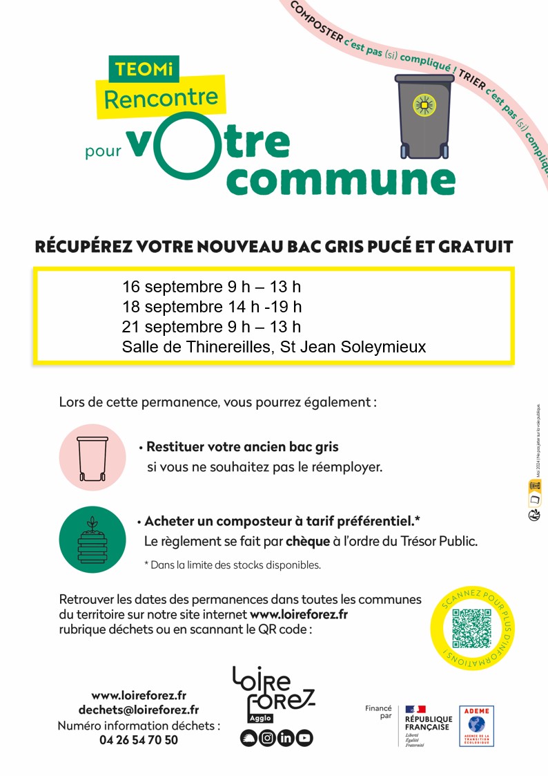 Récupérez votre nouveau bac gris pucé et gratuit