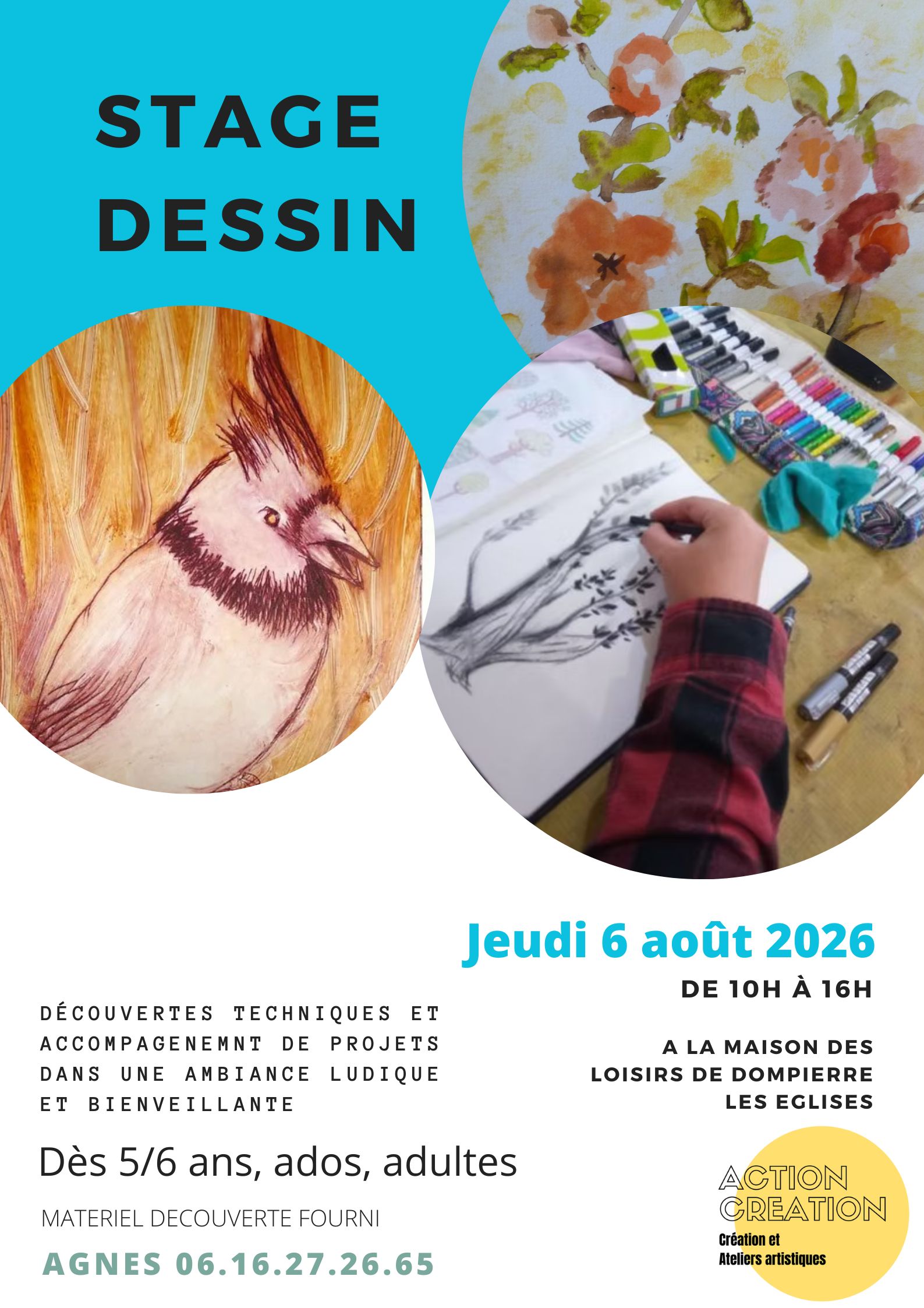 Stage de dessin - le jeudi 6 août