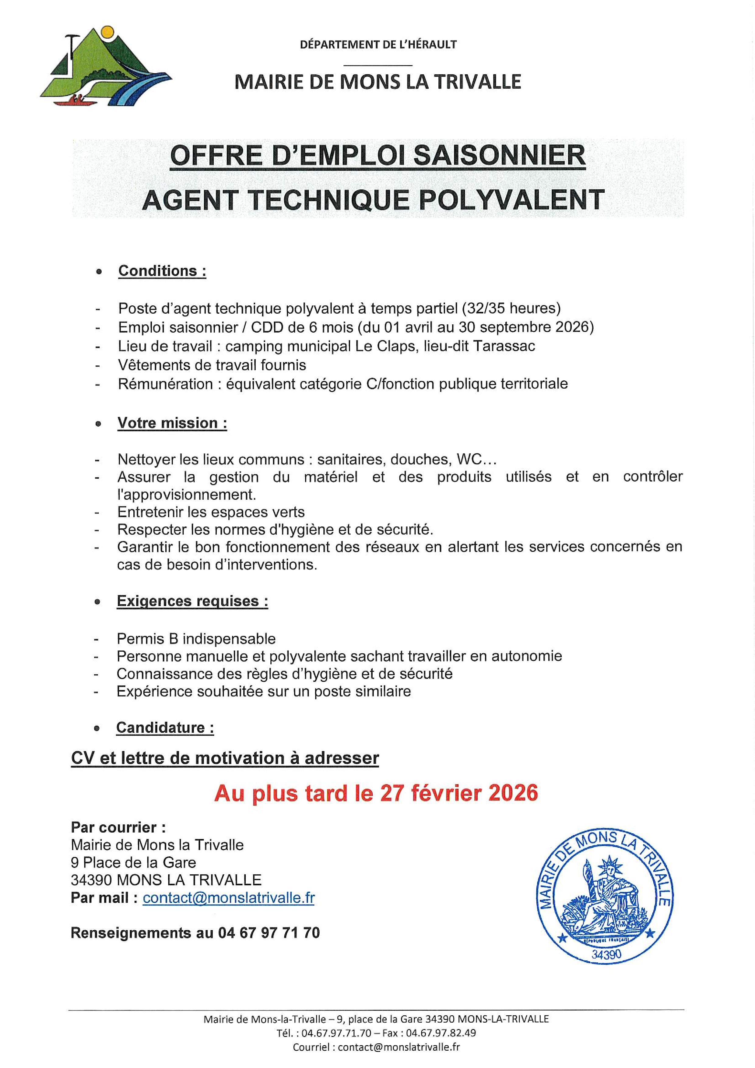 CAMPING MUNICIPAL LE CLAPS OFFRE D_EMPLOI AGENT POLYVALENT.jpg