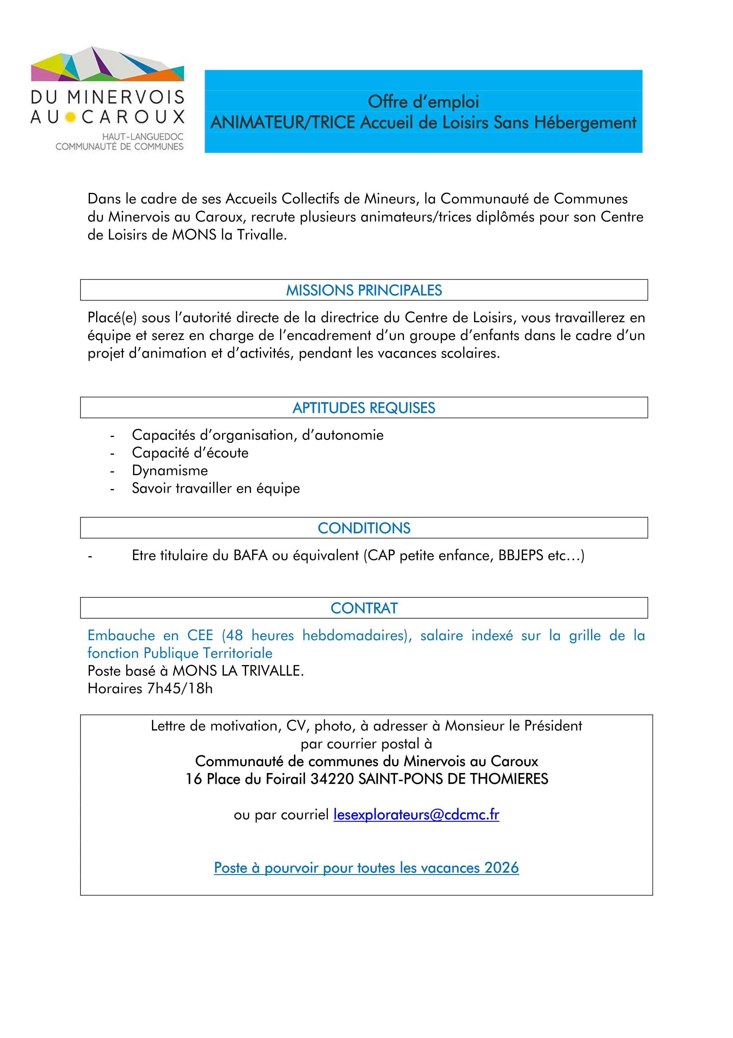 Offre emploi Animateur ACM MONS 2026.jpg