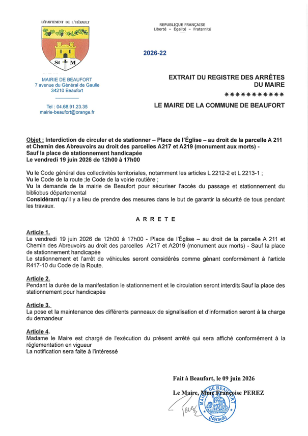arreté