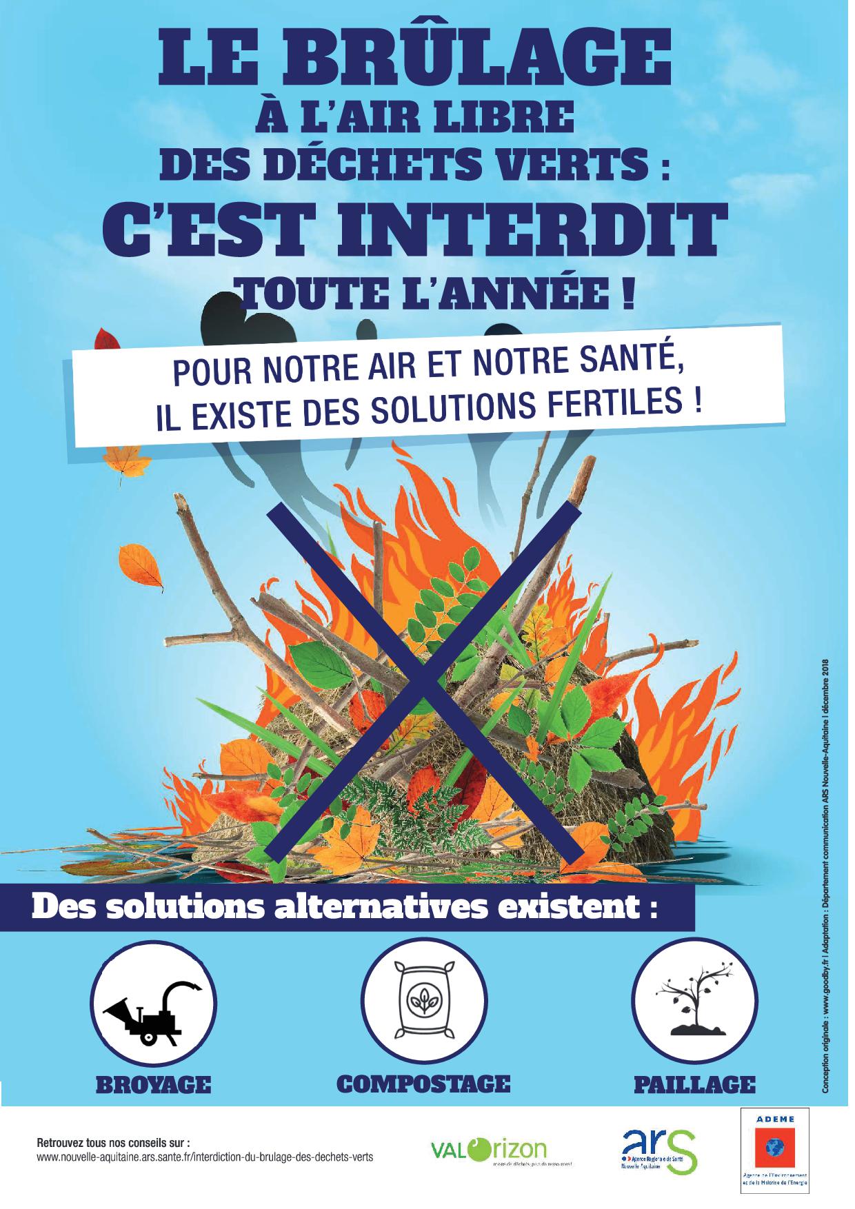 Le brûlage à l'air libre des déchets verts