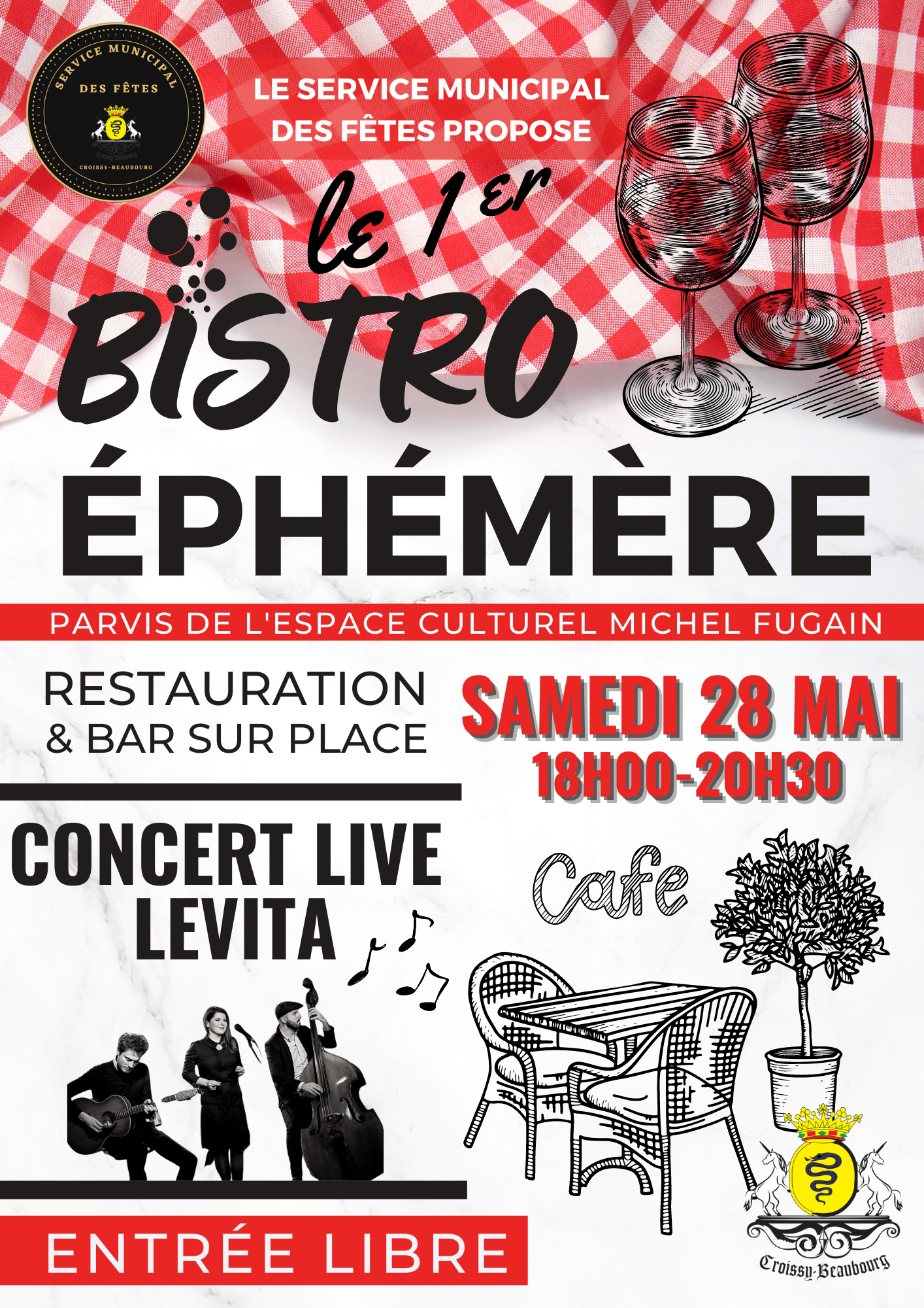 Le premier bistro éphémère de Croissy-Beaubourg.