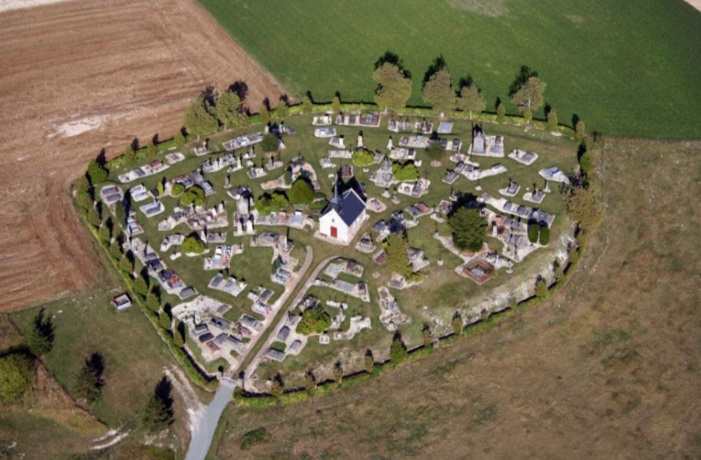 Cimetière vue de haut