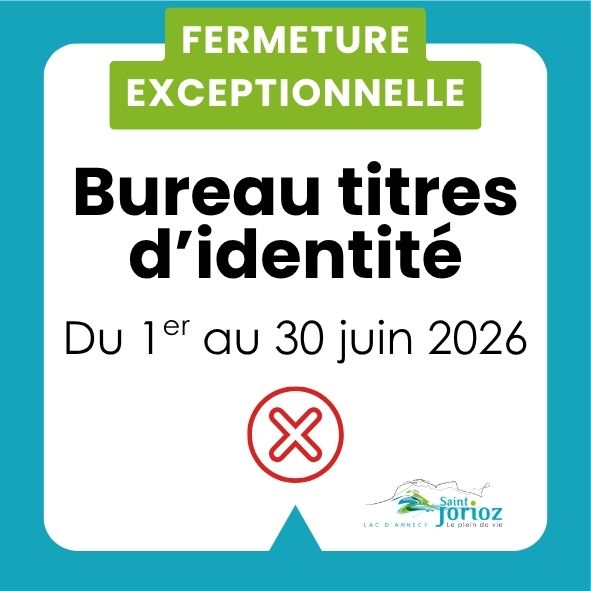 FERMETURE EXCEPTIONNELLE DU BUREAU DES TITRES D'IDENTITÉ