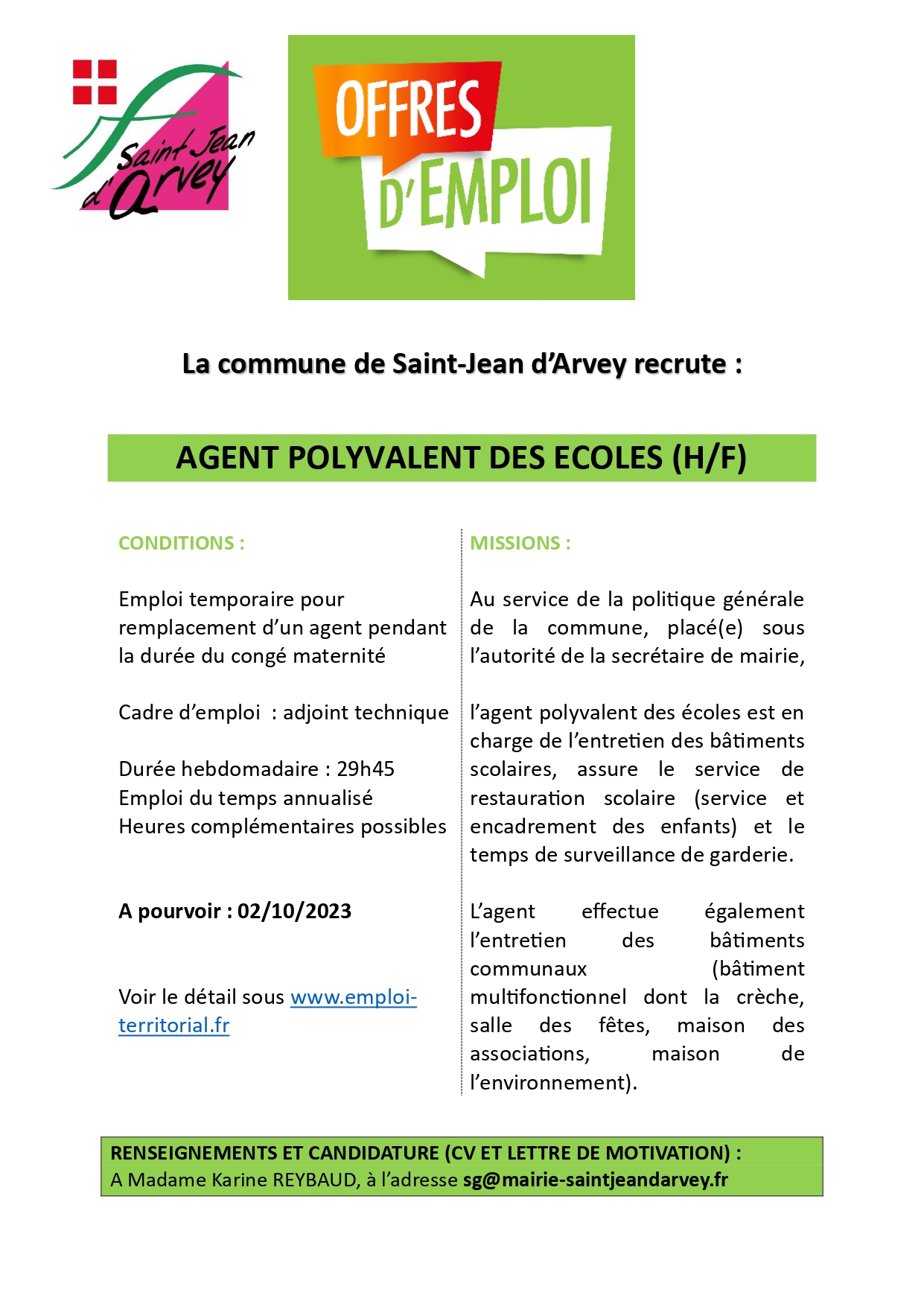 ANNONCE AGENT POLYVALENT DES ECOLES REMPLACEMENT CONGES MATERNITÉ_page-0001.jpg