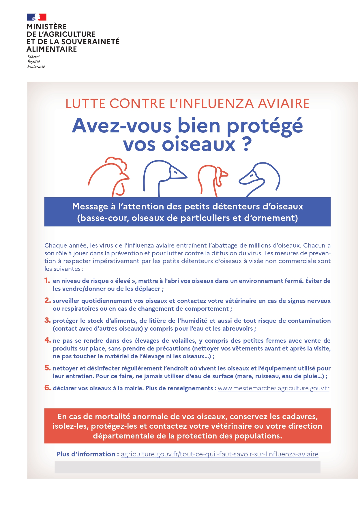 Lutte contre la grippe aviaire