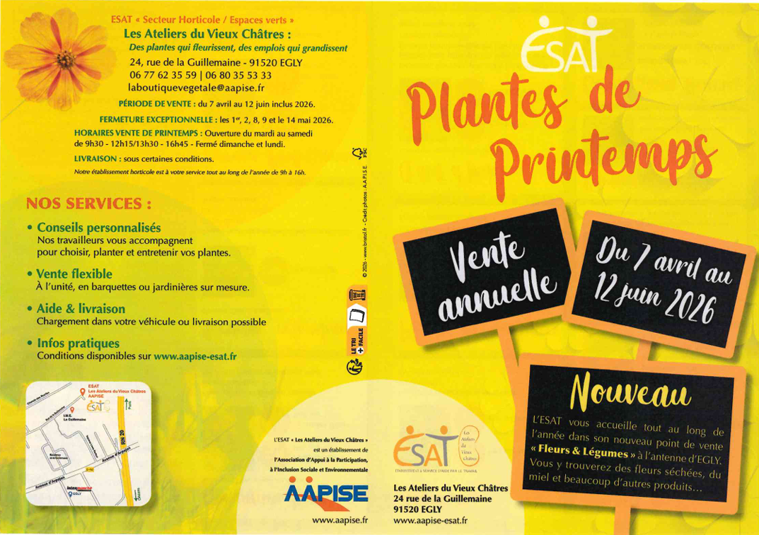 Vente de plantes et fleurs à l'ESAT