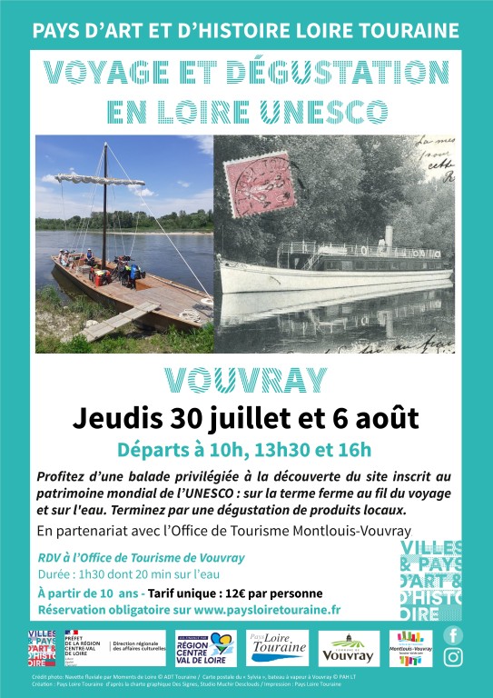Affiche Voyage et degustation Loire Unesco