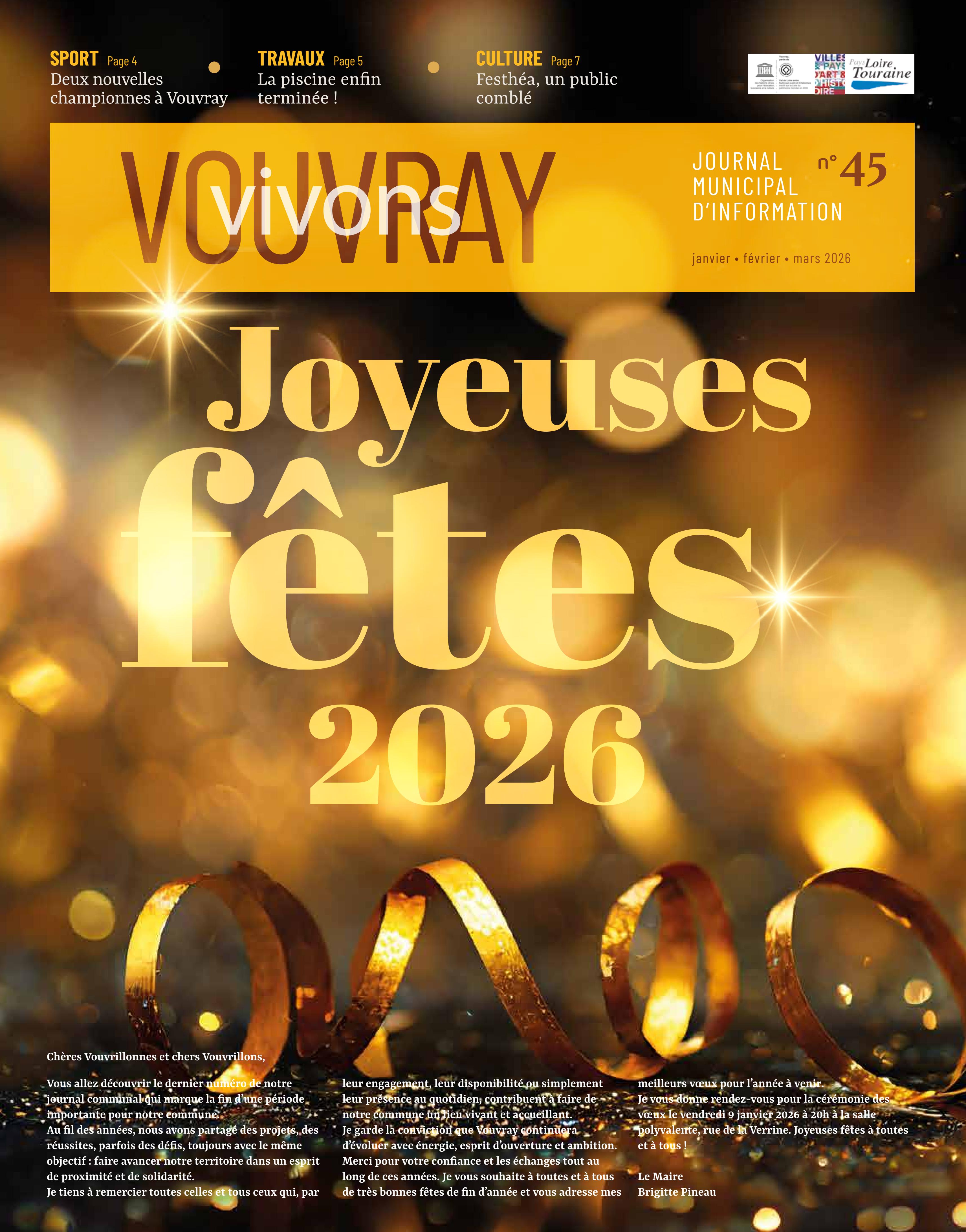 Couverture du numéro 45 de Vivons Vouvray