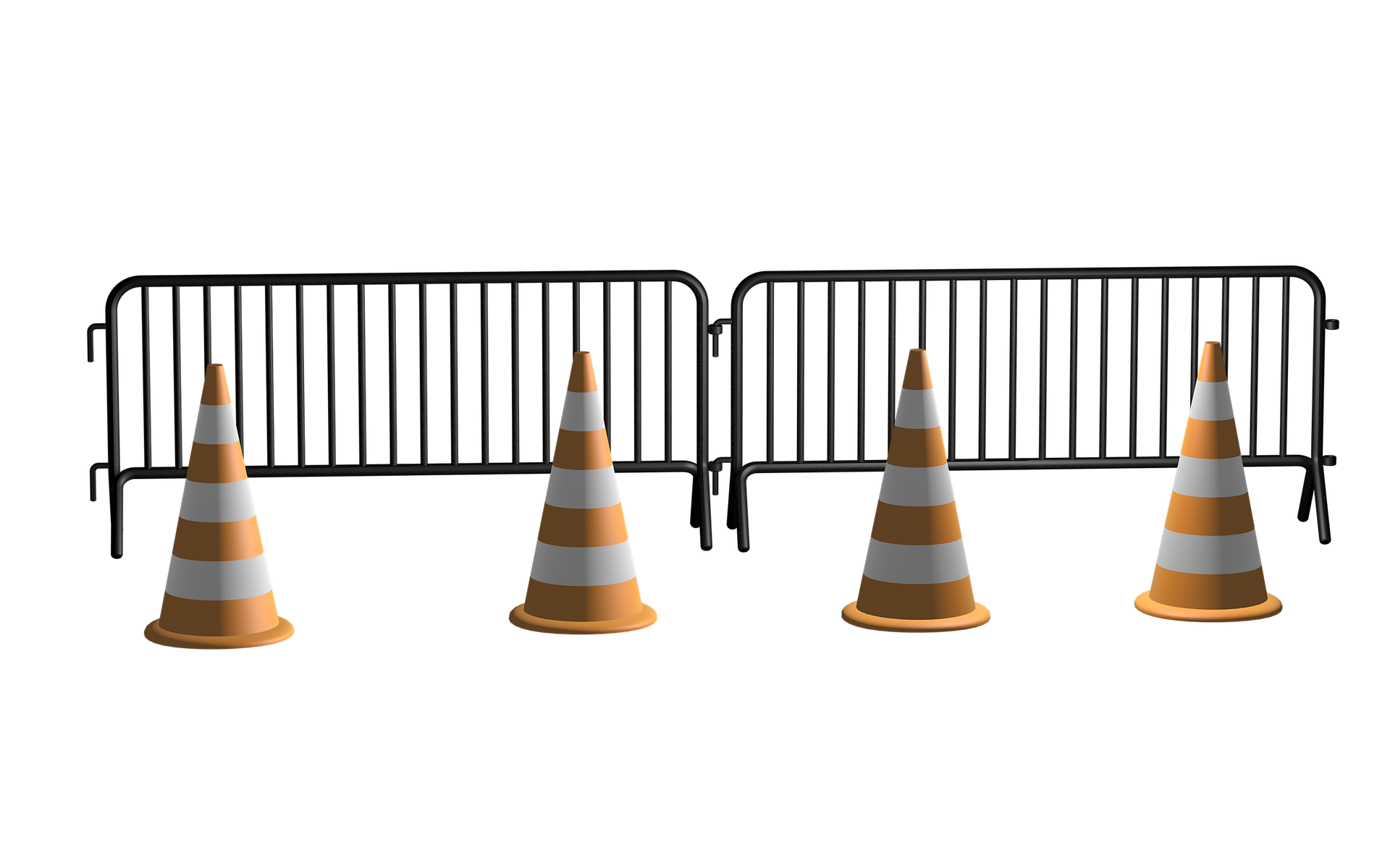 Cônes de chantier et barrières