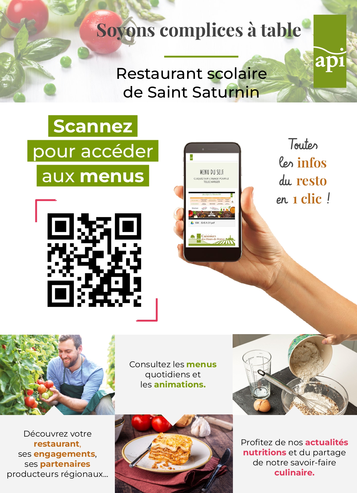 RESTAURANT SCOLAIRE DE SAINT SATURNIN API