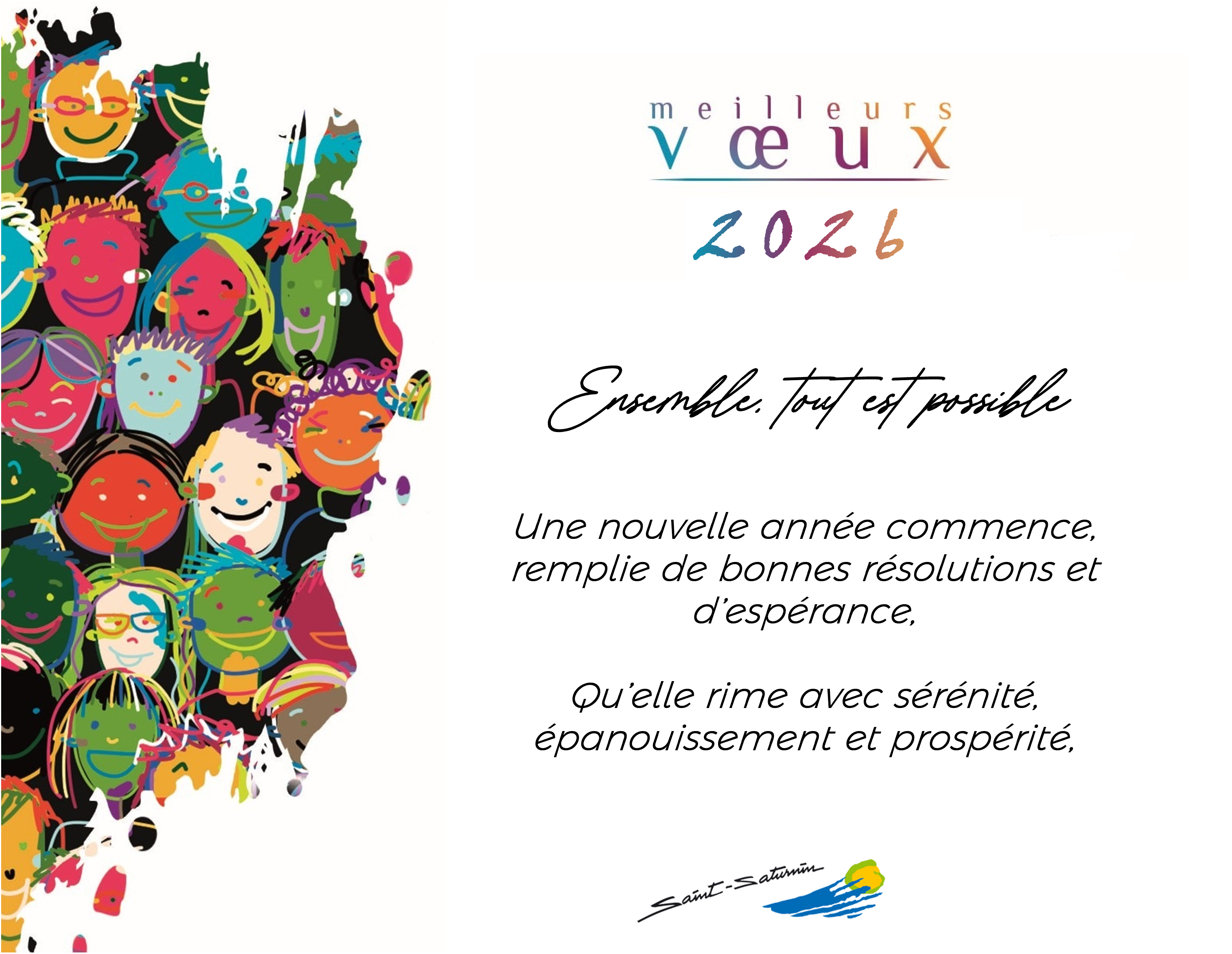 Cérémonie des voeux le samedi 10 janvier 2026 à 11h30 au Centre Culturel du Val de Vray