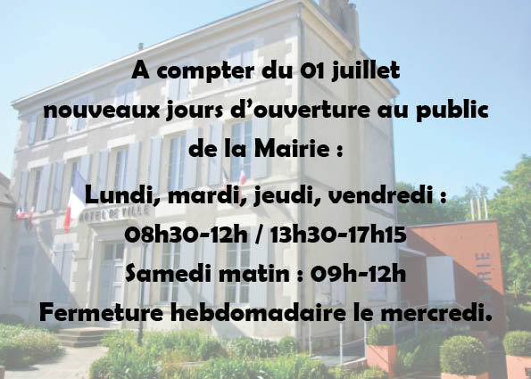 Horaires mairie