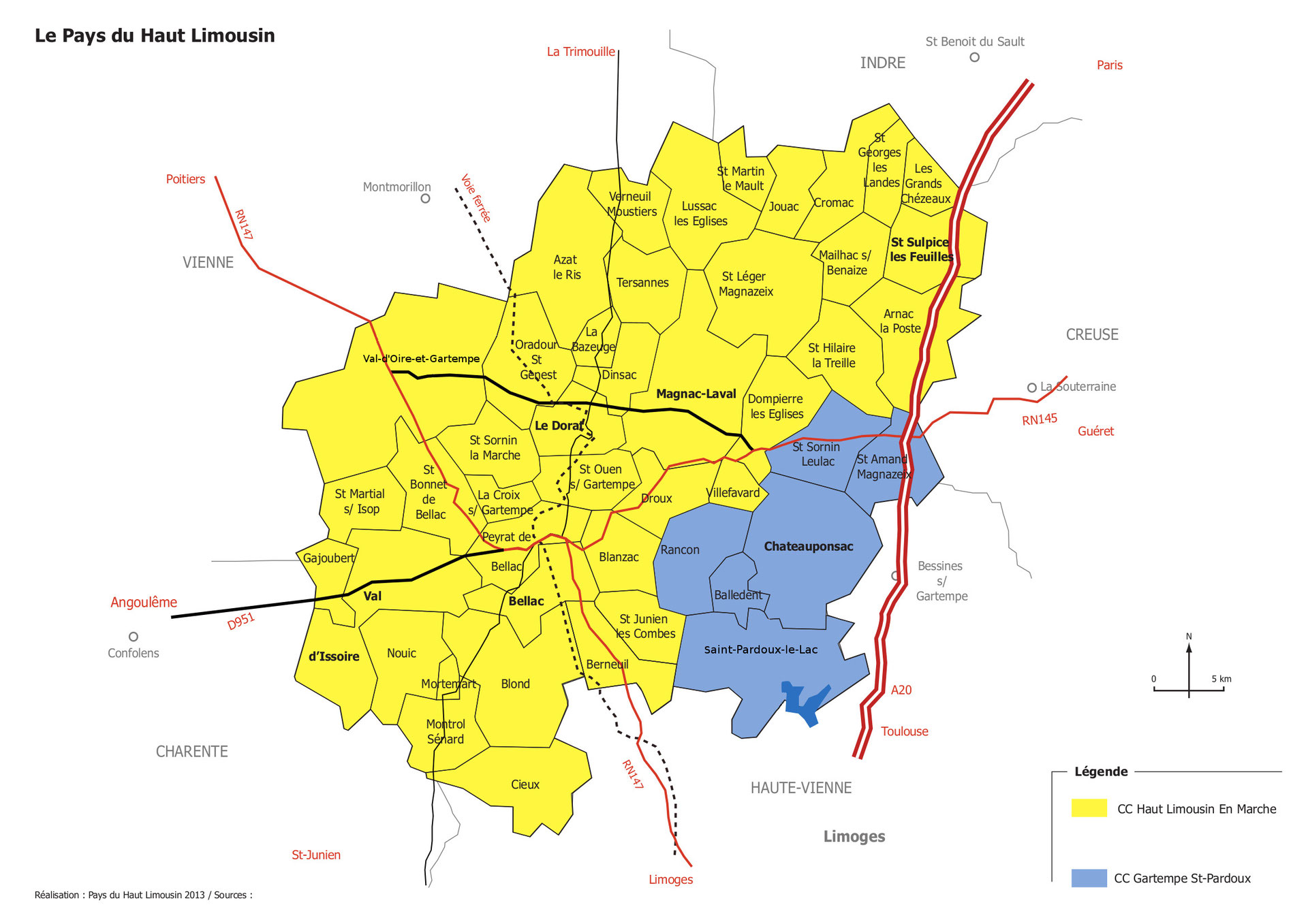 carte du haut limousin