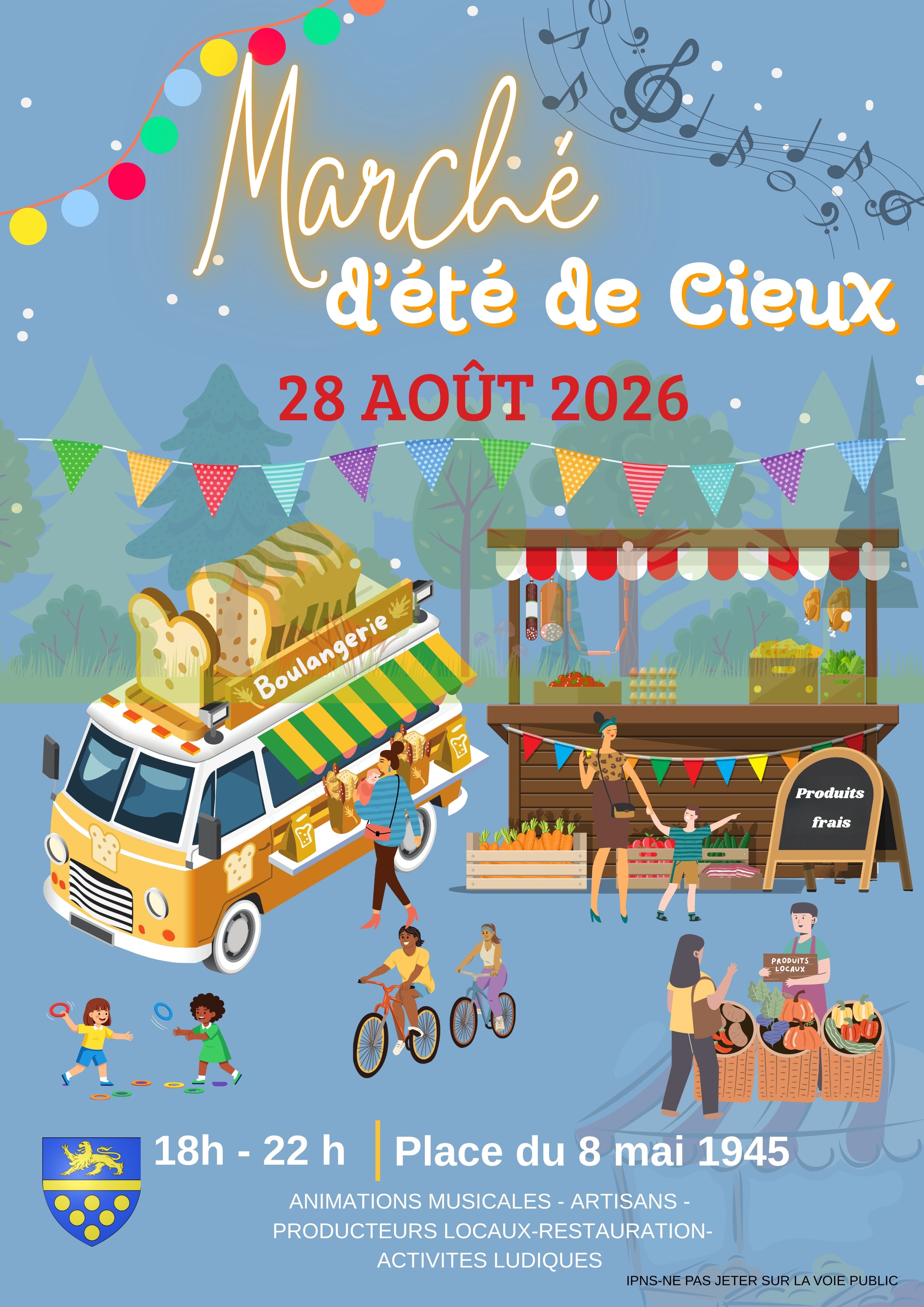 Flyer événement marché illustration moderne bleu marine et coloré .jpg