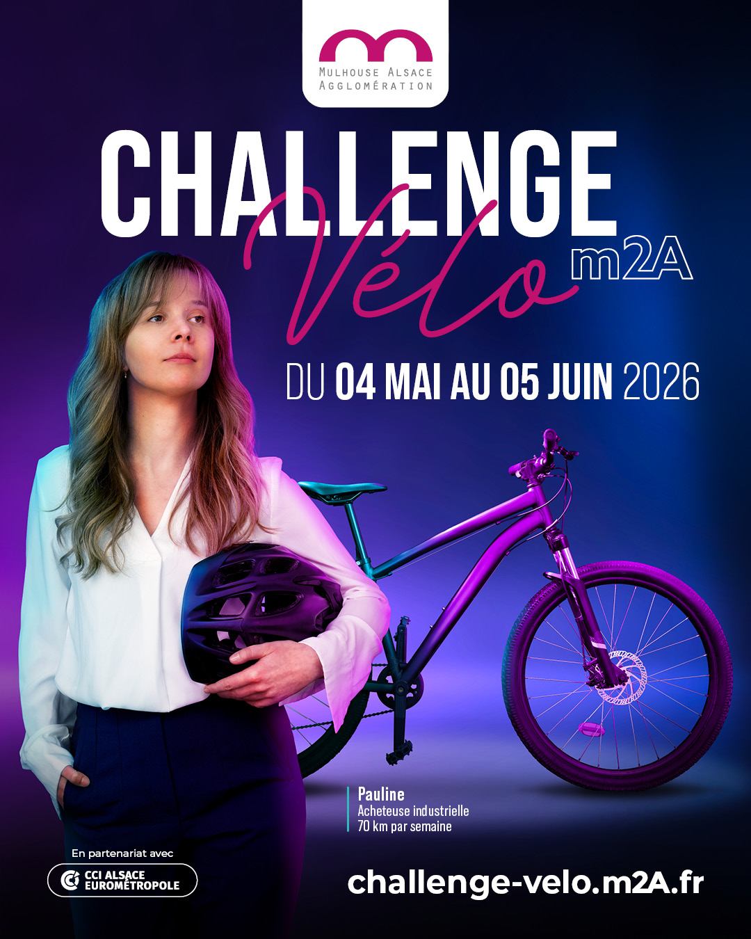 Challenge vélo m2A - professionnel / scolaire - du 04 mai au 05 juin 2026