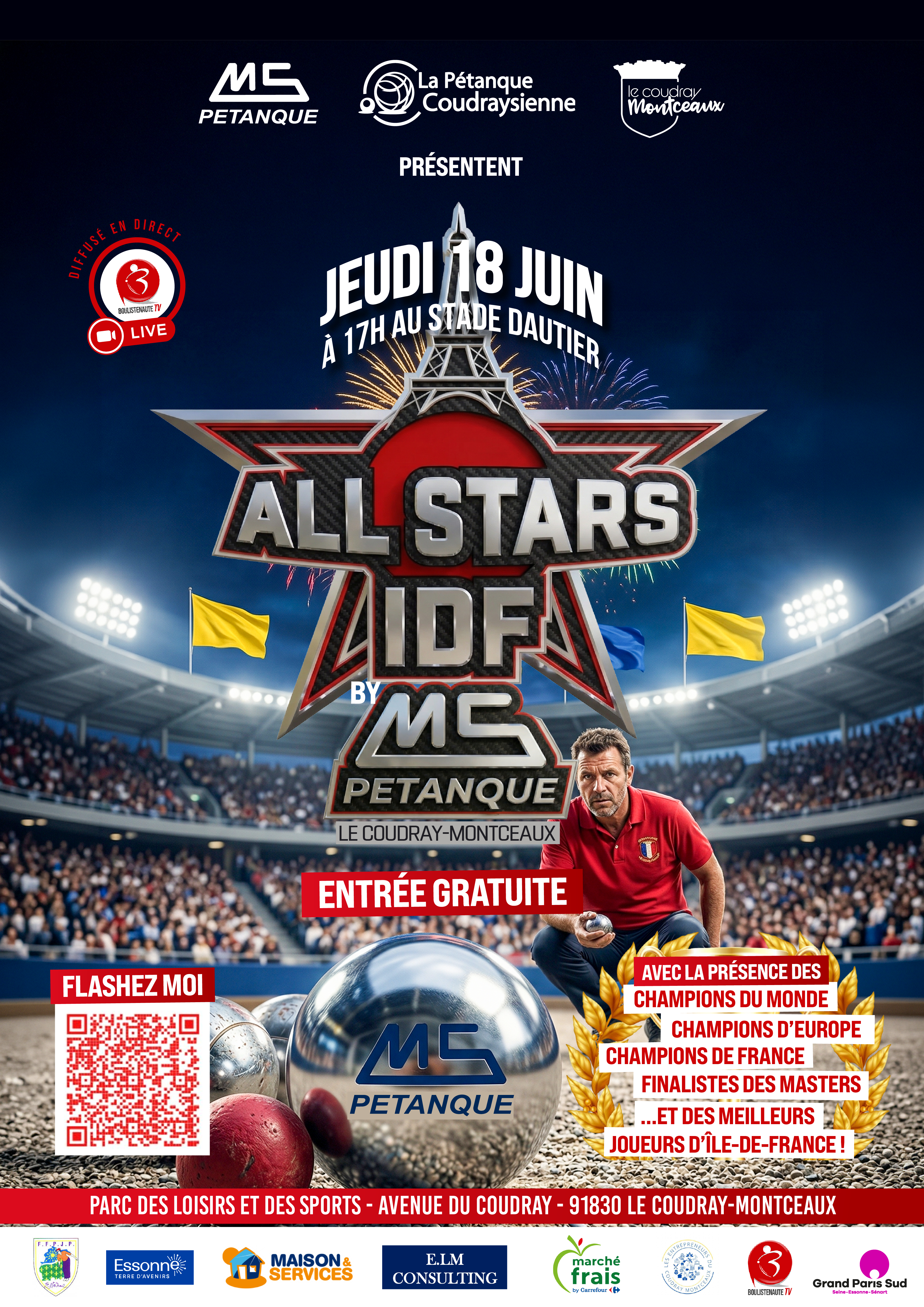 All Stars IDF : l'élite de la pétanque au Coudray-Montceaux