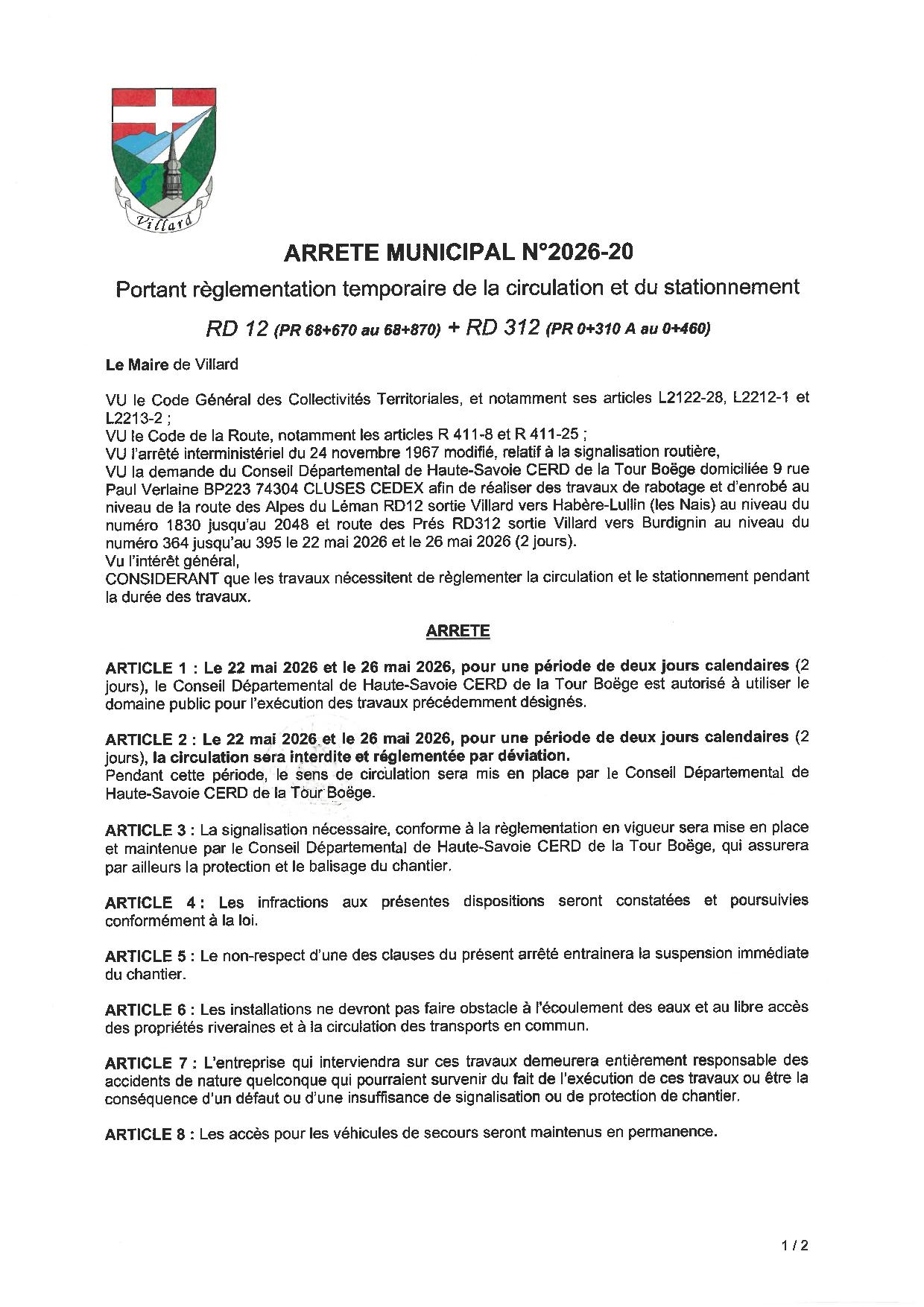 2026-20 portant réglementation temporaire circulation et stationnement - RD12 et R312-page-001.jpg