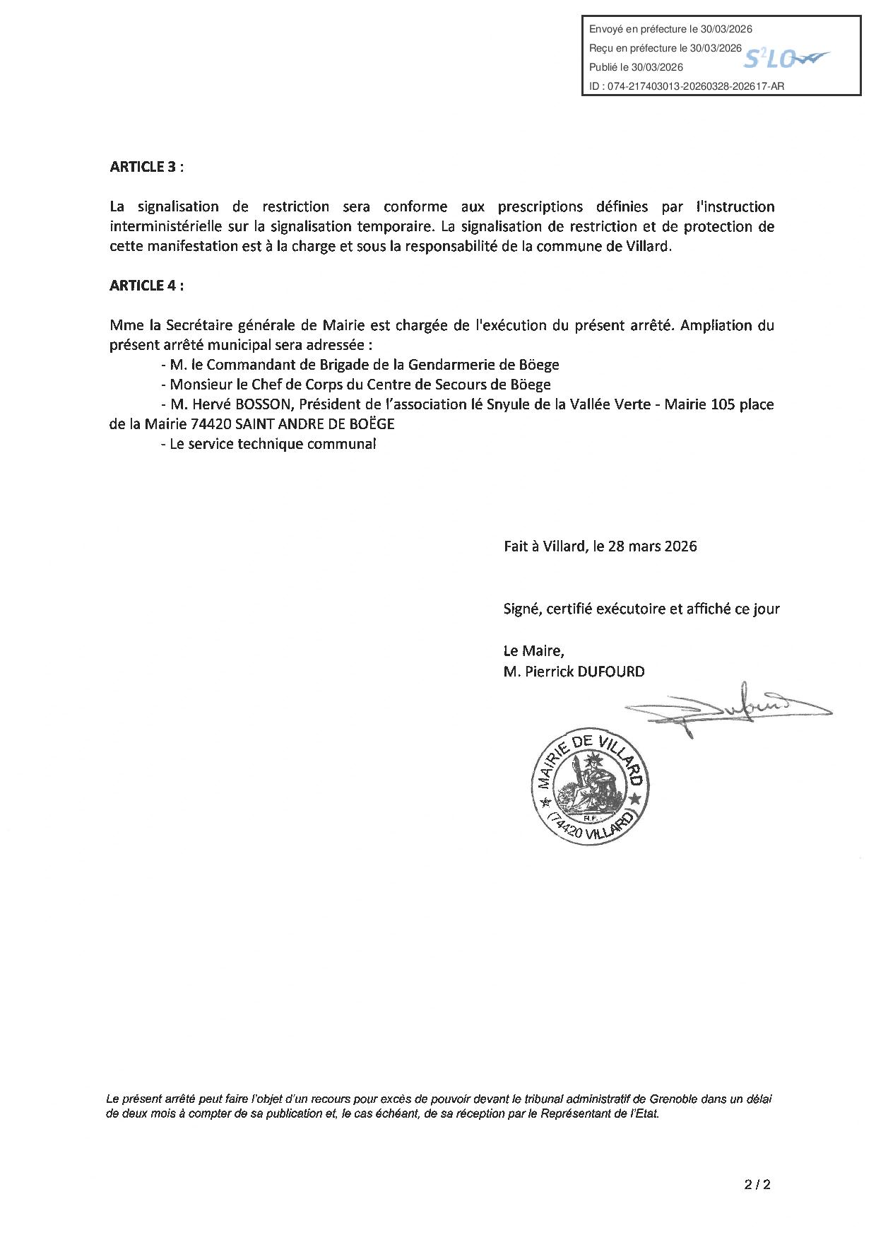 2026-17 portant réglementation temporaire circulation et stationnement - parking mairie 1420 route des Alpes du Léman - asso lé Snyule-page-002.jpg