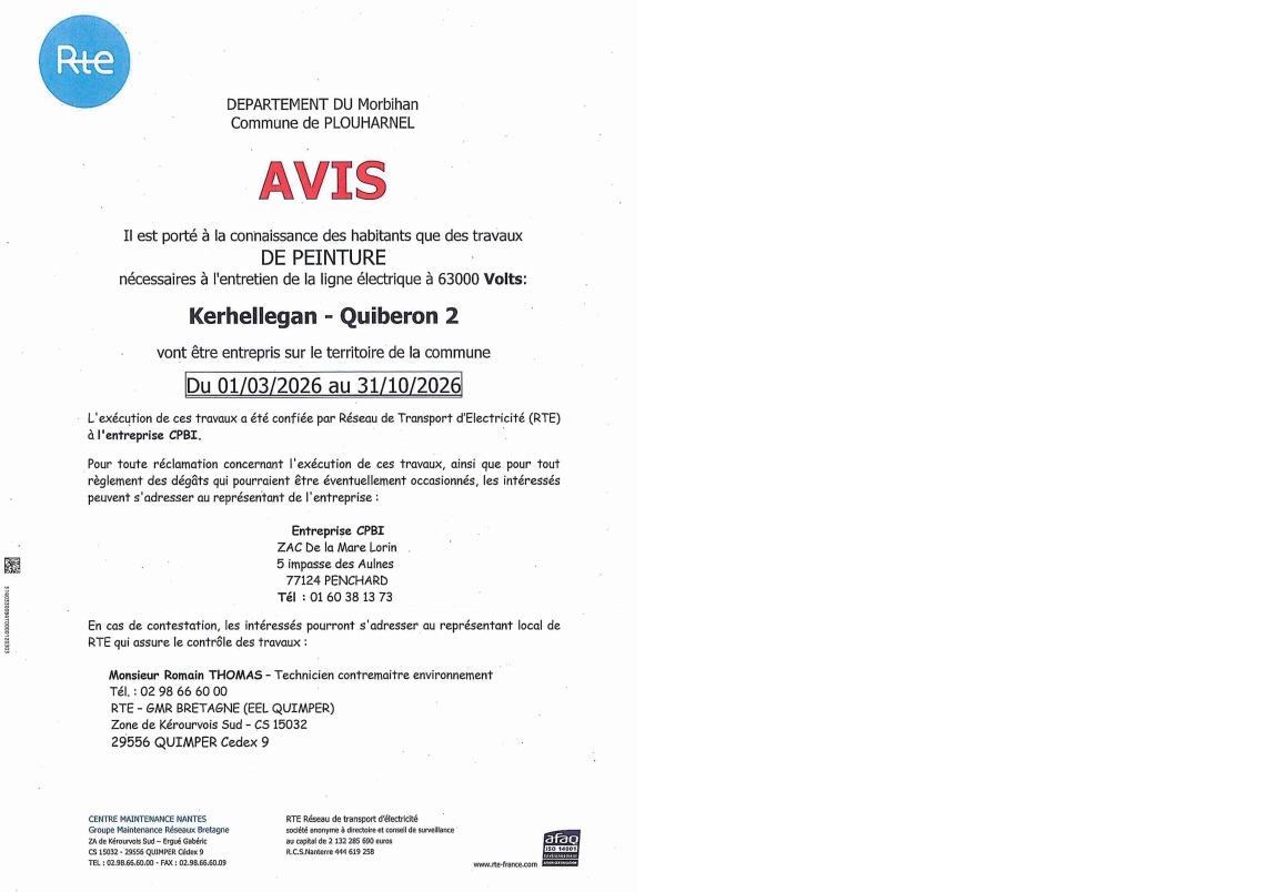 Info travaux