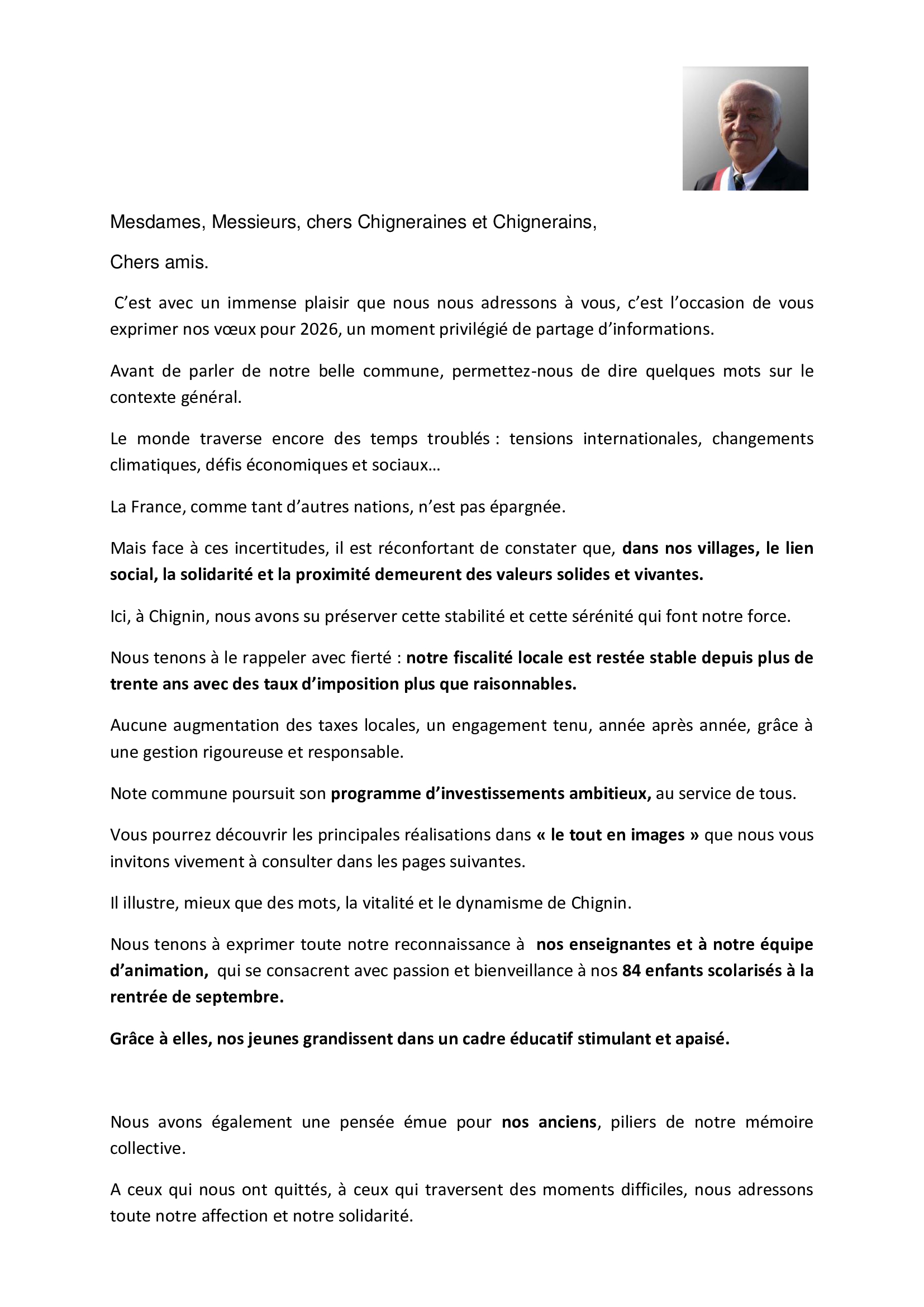 Edito du Maire
