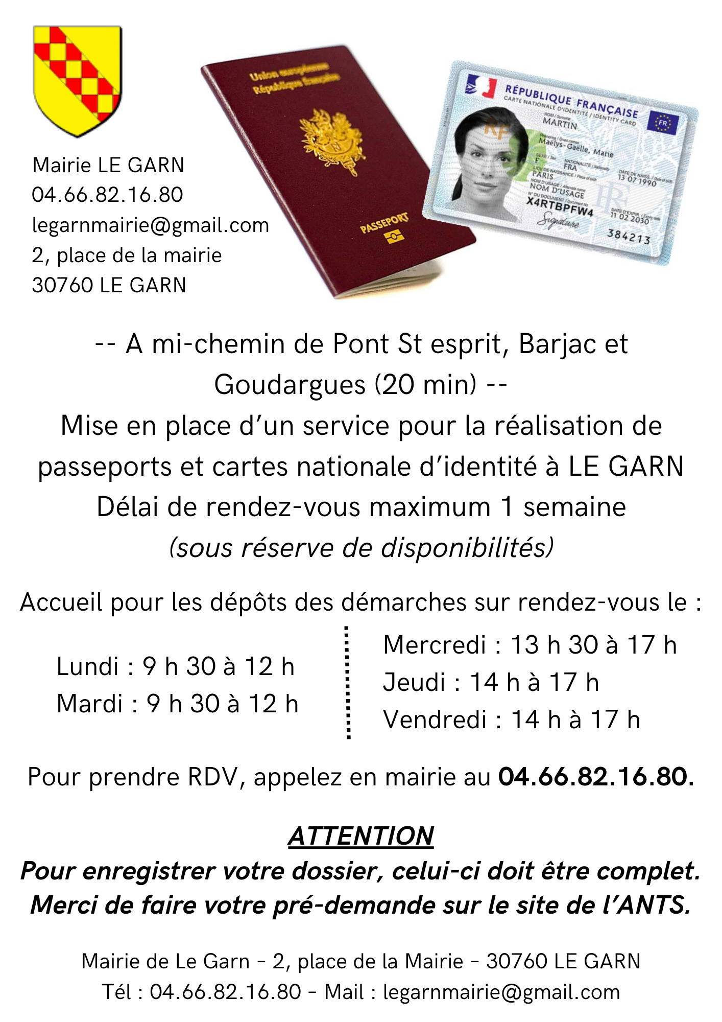 Passeports et cartes nationale d'identité