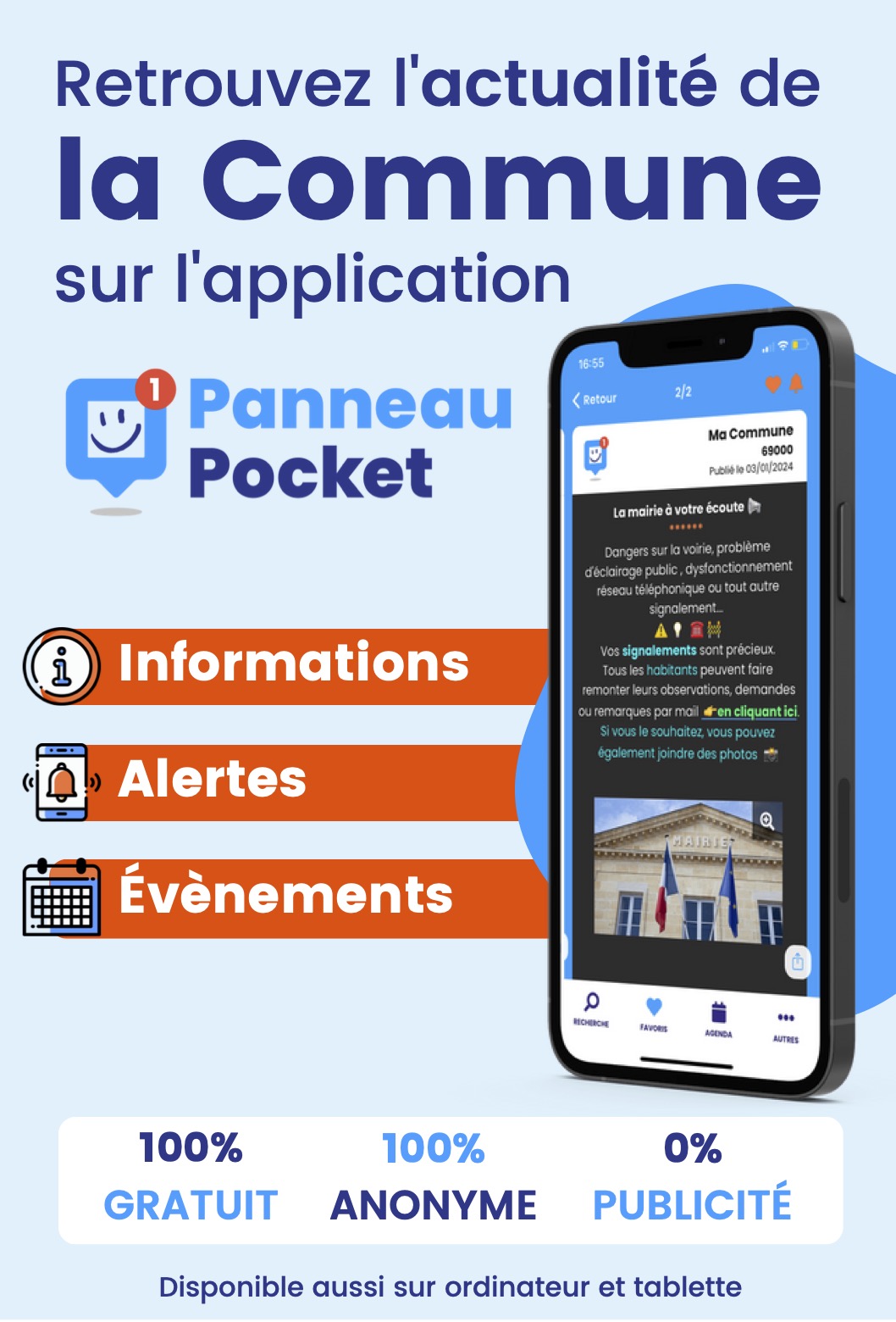 La mairie d’Upie s’équipe de l’application PanneauPocket