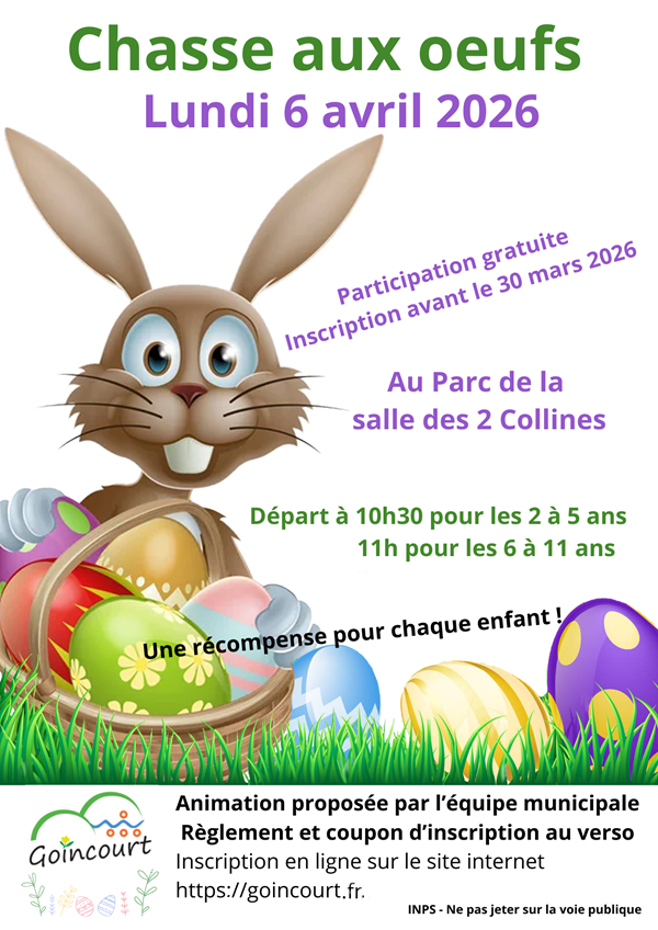 Chasse aux oeufs 2026