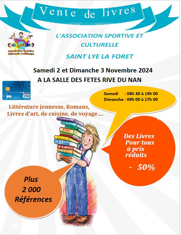 Vente de livres St LYE LA FORET 02 et 03 novembre 2024.JPG