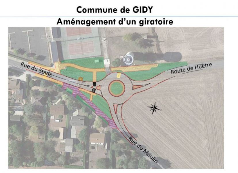 dessin du nouveau giratoire rue du stade, route de Huêtre et rue du Stade 1.JPG