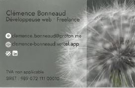 Clemence Bonneaud Développement web design photo carte de visite verso.JPG