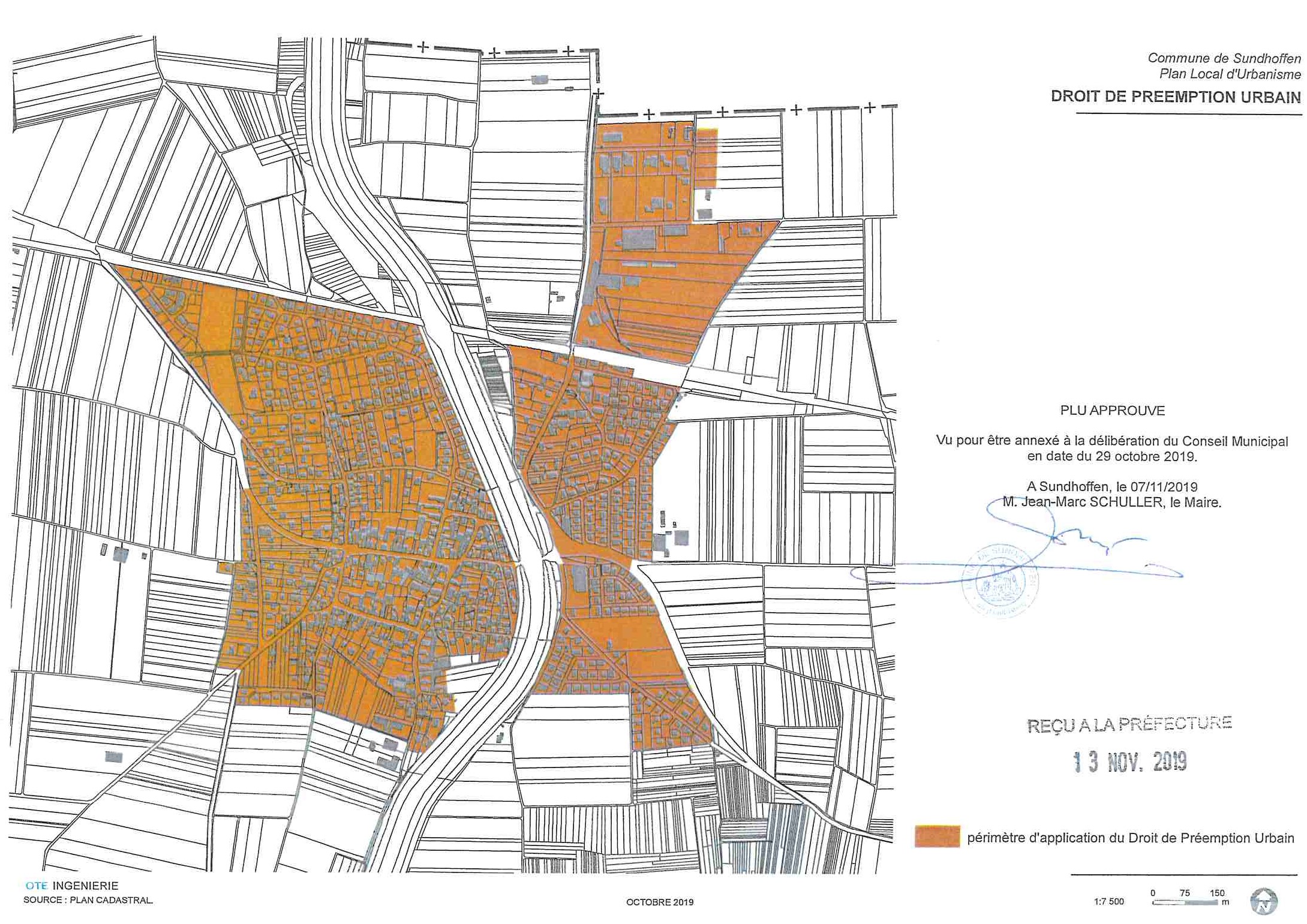 Plan de zonage du Droit de Préemption Urbain (DPU)