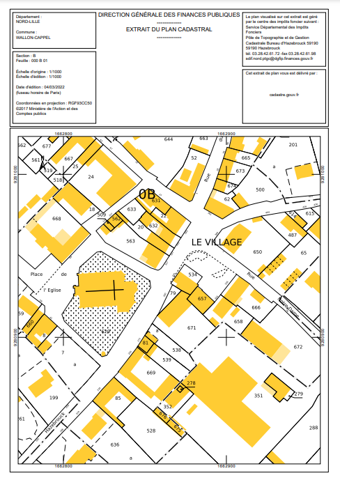 plan de cadastre