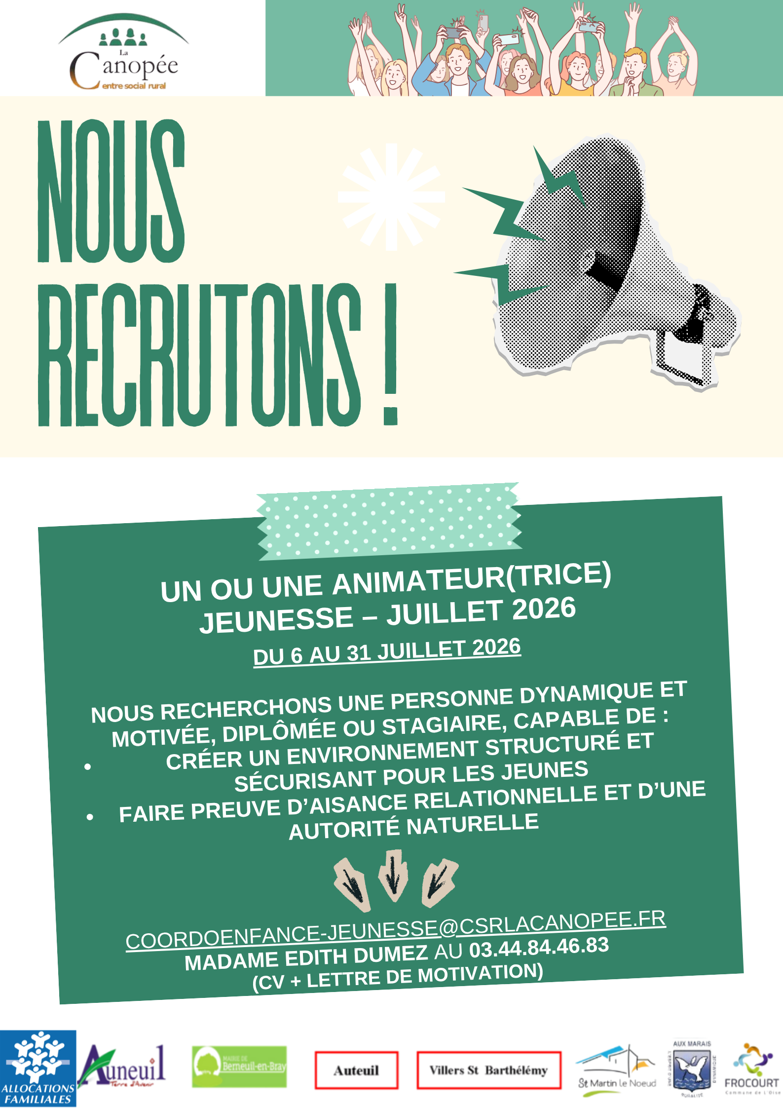 La Canopée Recrutement service jeunesse 2026.png